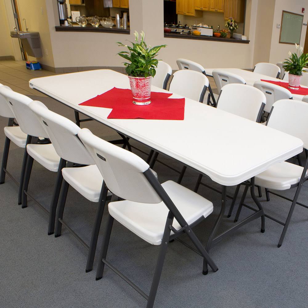 Lifetime 4er-Pack 8ft Klapptische, stapelbar, für den gewerblichen Bereich – Weiß (80344)