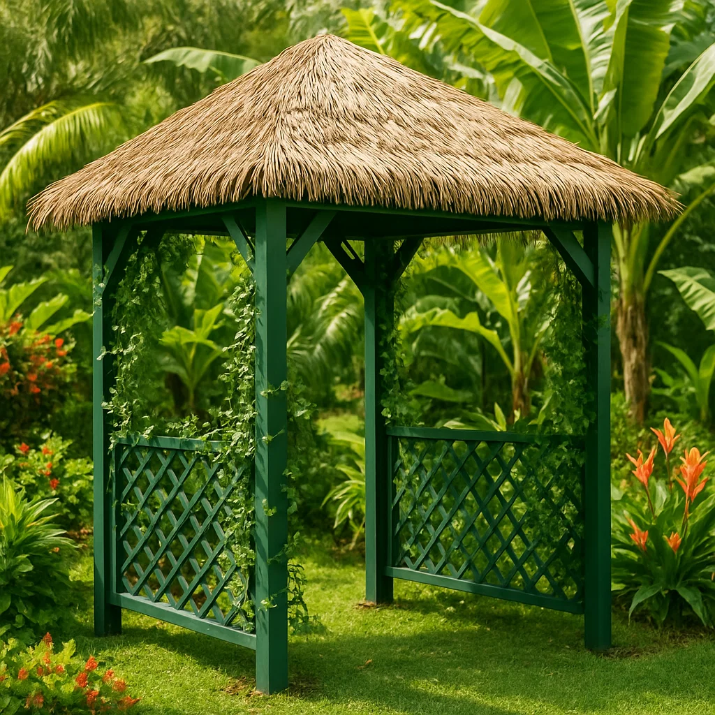 Pavillon de jardin, structure métallique verte en matériau durable, 300 x 300 x 300 cm fcBhFXI275FE