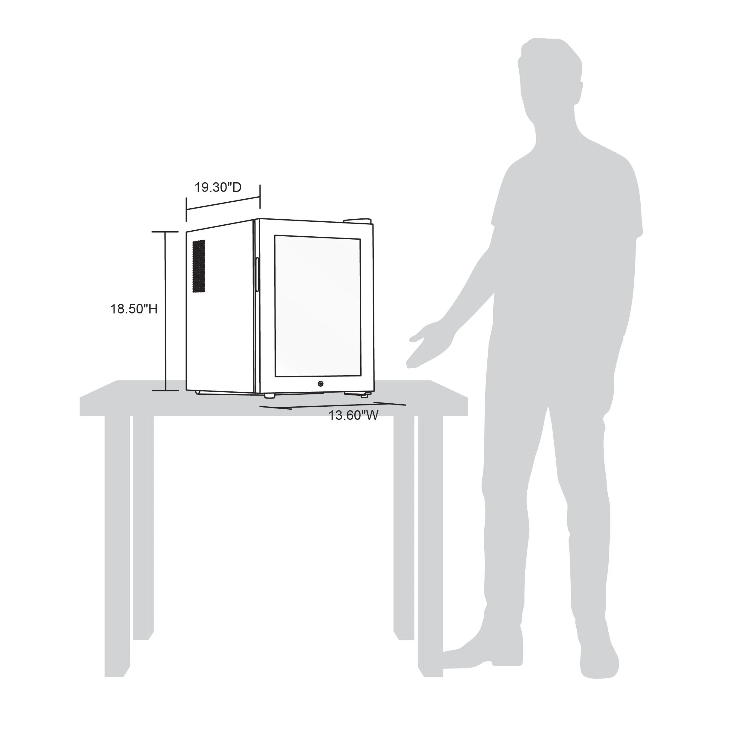 Cave à cigares électrique Newair® 2025 avec Opti-Temp™. Capacité : 250 cigares.