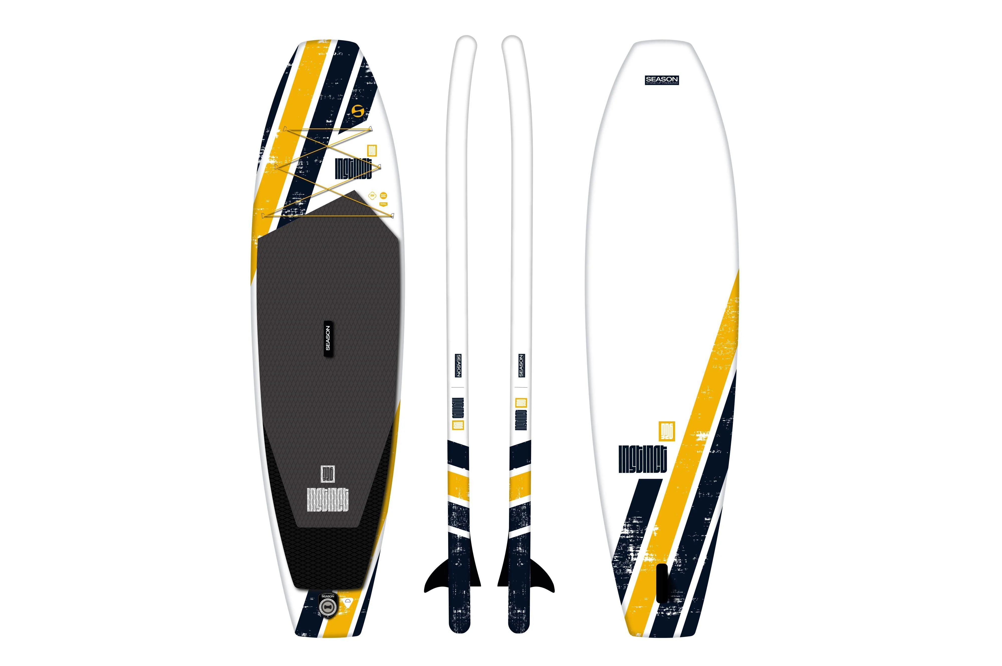 2025 Instinct 10.4 Oppusteligt Whitewater SUP Board – Dobbeltlags Fusion. 4 fleksible finner og aftagelig hård finne. Bredde 88 cm