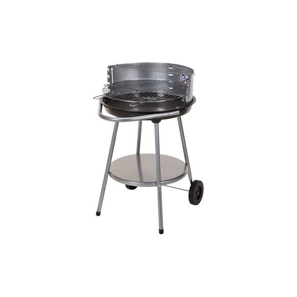 Runder Holzkohlegrill mit Rädern, No-Name-Produkt