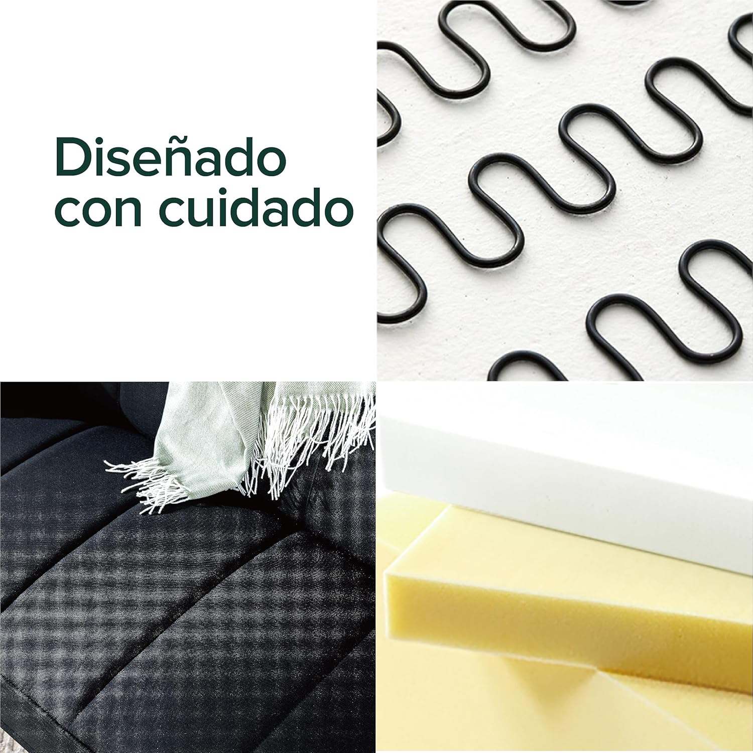 Zinus Quinn Click Clack sovesofa - 2-i-1 foldbar sovesofa - Velegnet til gæsteværelser og små rum - Grå