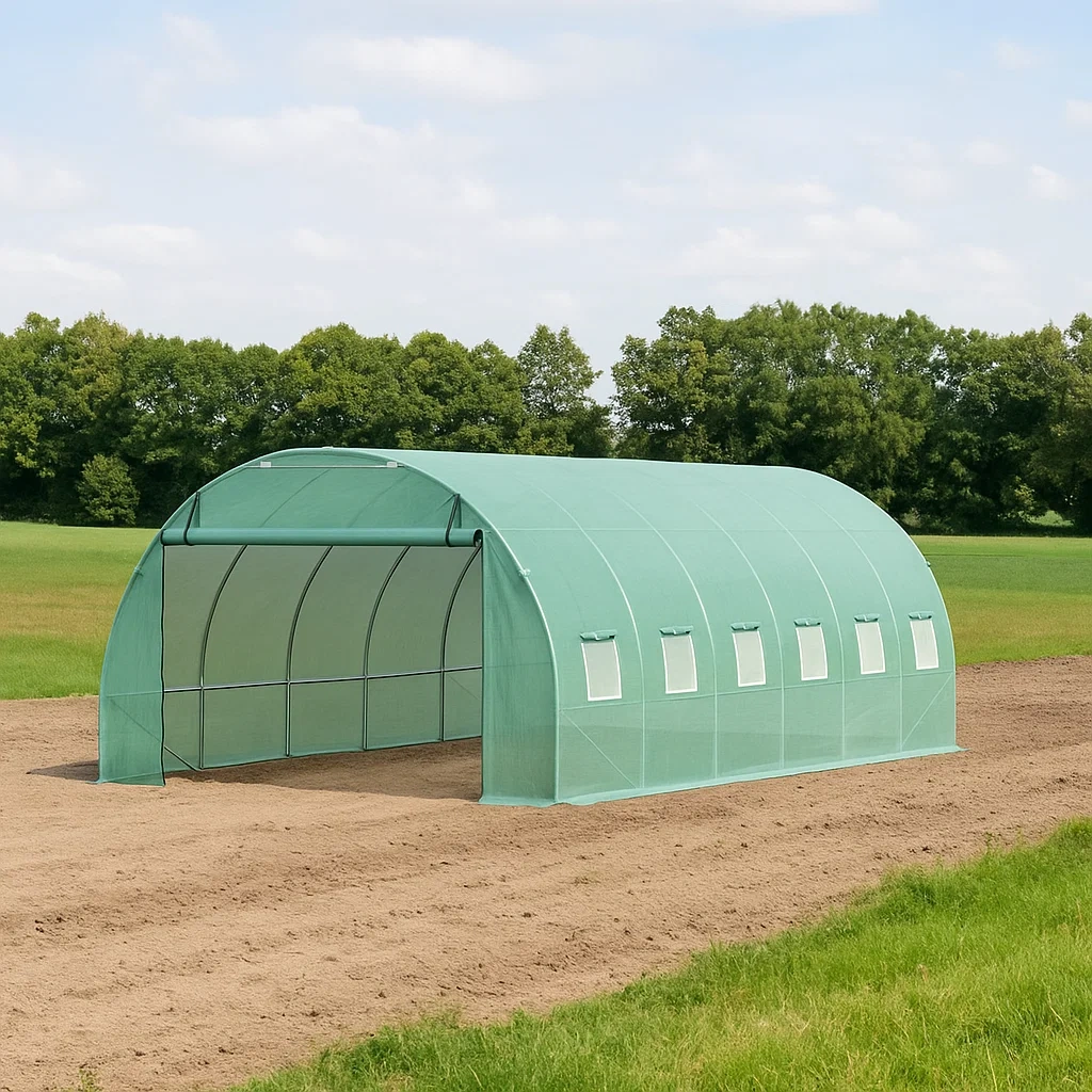 Serre de jardin, verte, en métal, pour l