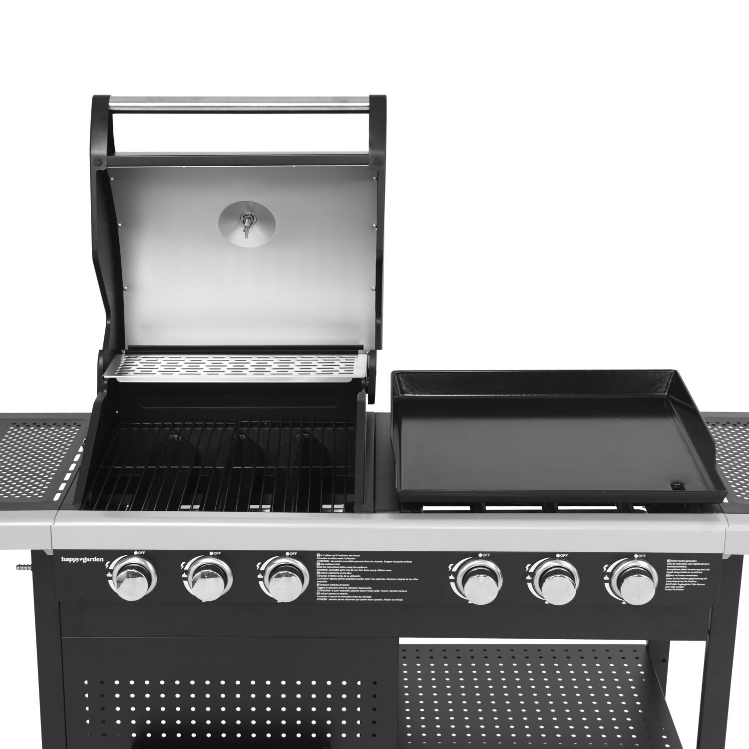 Vesuvio Duo Gasgrill – 3 Brenner + 3-Brenner-Grillplatte