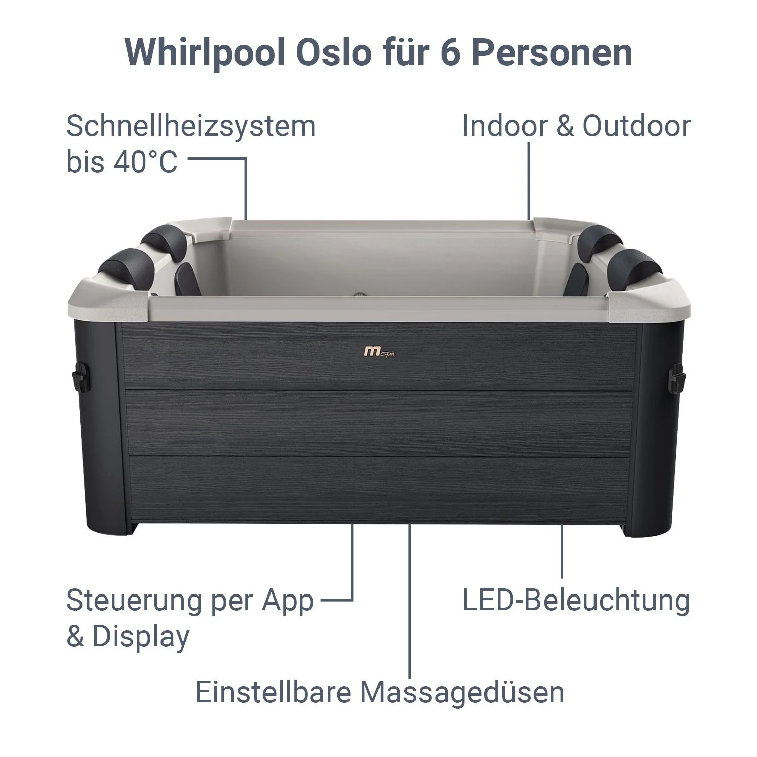 Spa Whirlpool Oslo 2025 avec éclairage LED