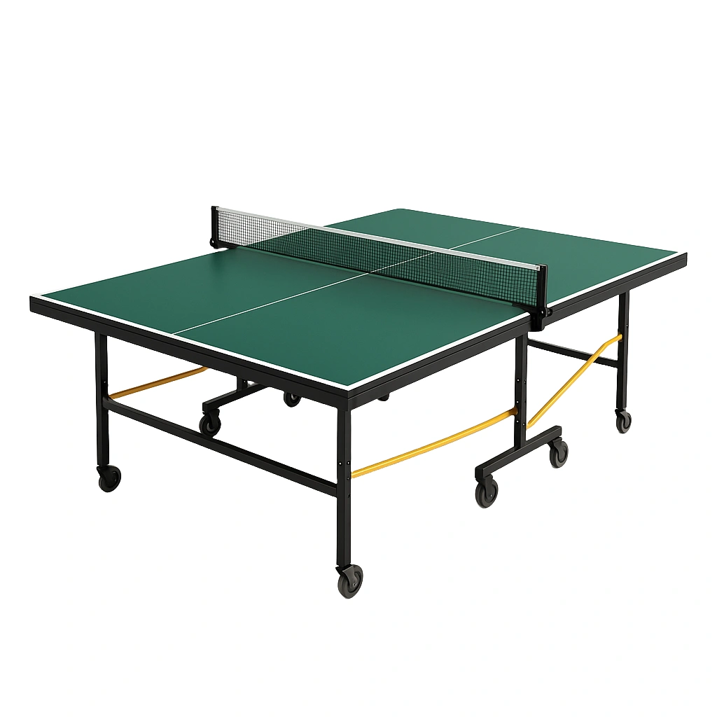 Table de ping-pong en acier vert pour usage intérieur/extérieur, 274 x 152,5 x 76 cm