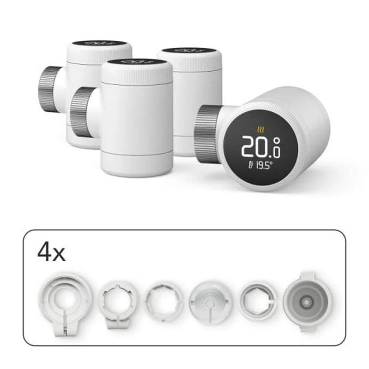 2025 Smart Radiatortermostat – App-styring og Smart Home-integration. Nem installation. Energieffektiv. Kompatibel med standardradiatorer.