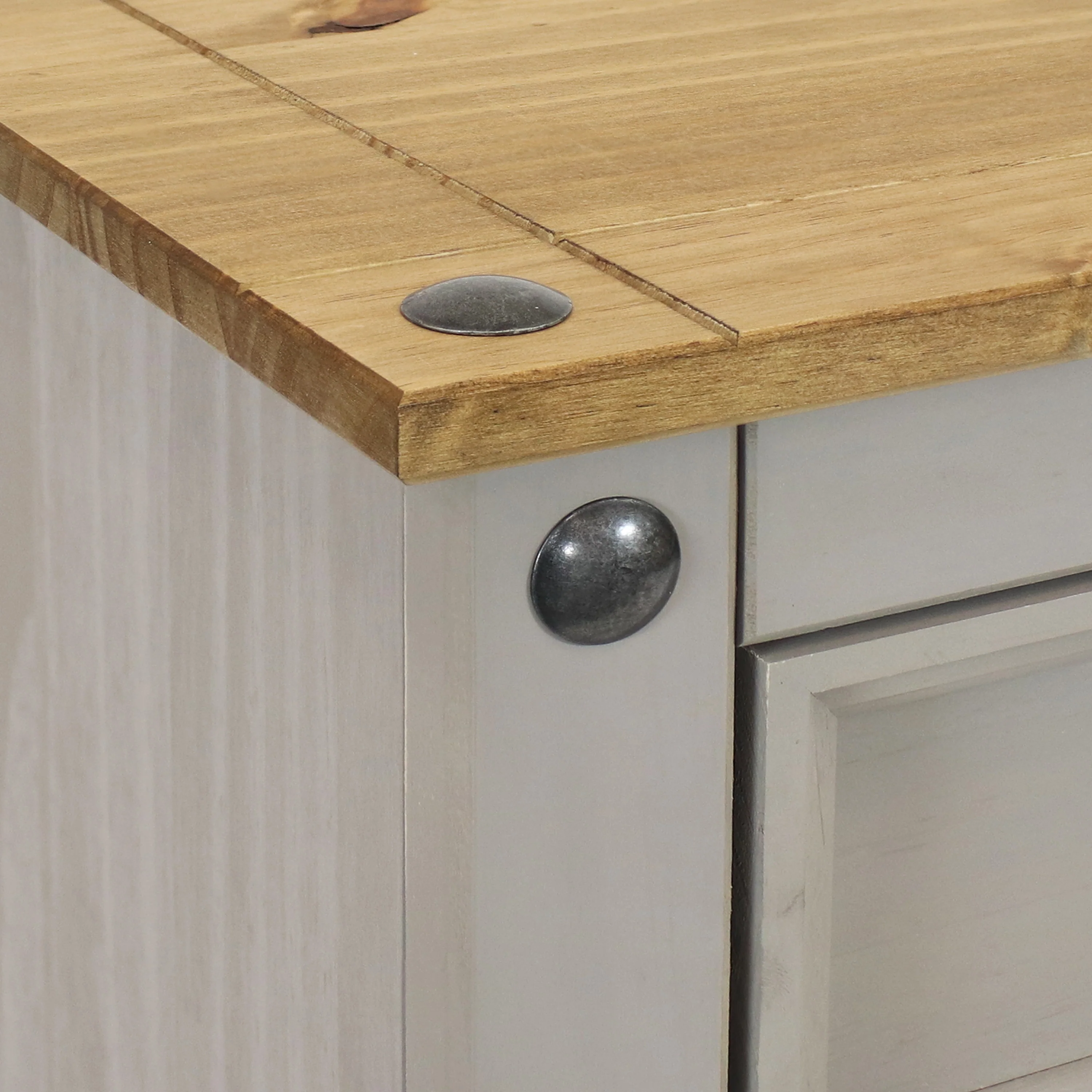 Table casier à vin Sunnydaze en pin massif, gris, 28 bouteilles, 88 cm (2025).