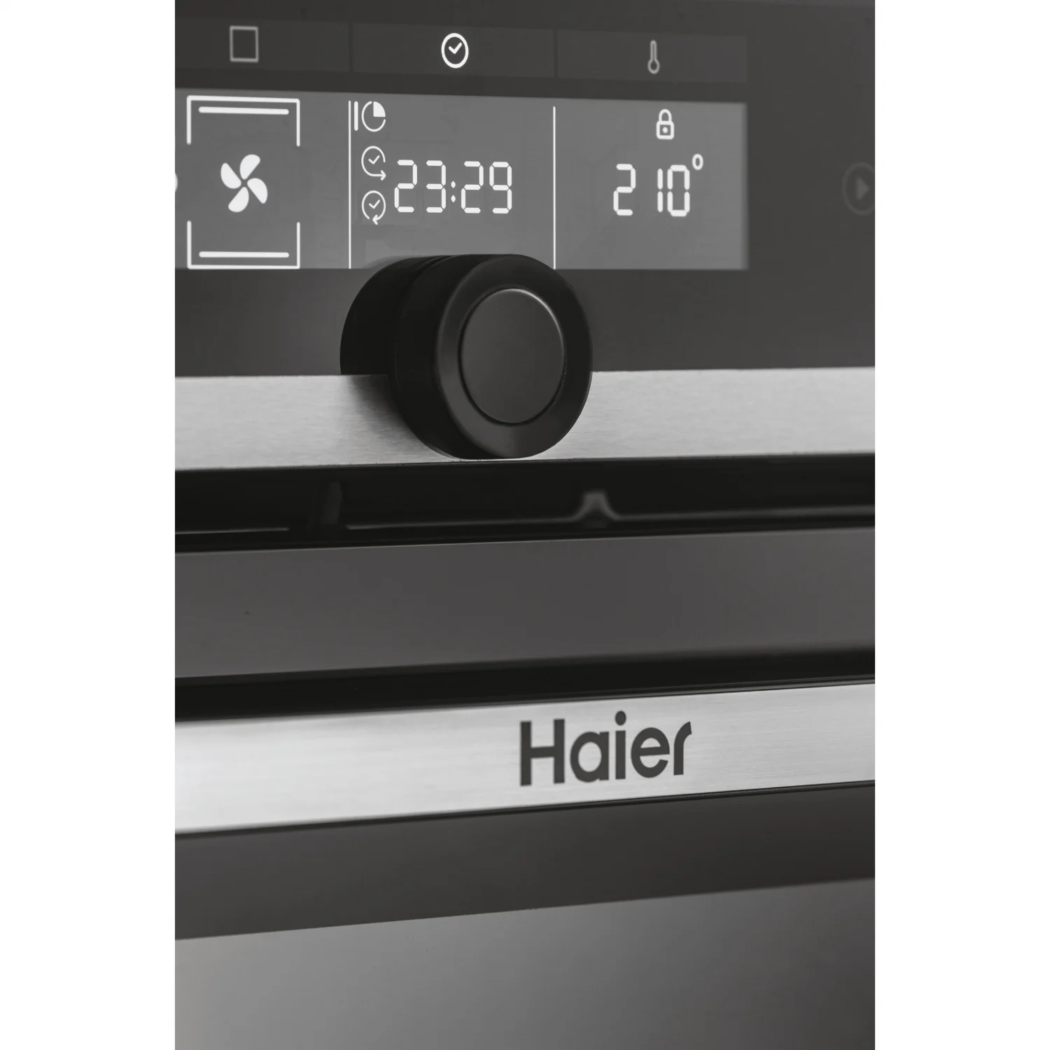 Haier HWO60SM2F9XH Multifunktionsbackofen, 2600 W, 70 l, Klapptür, 13 Kochfunktionen, Energieeffizienzklasse A+ - Edelstahl