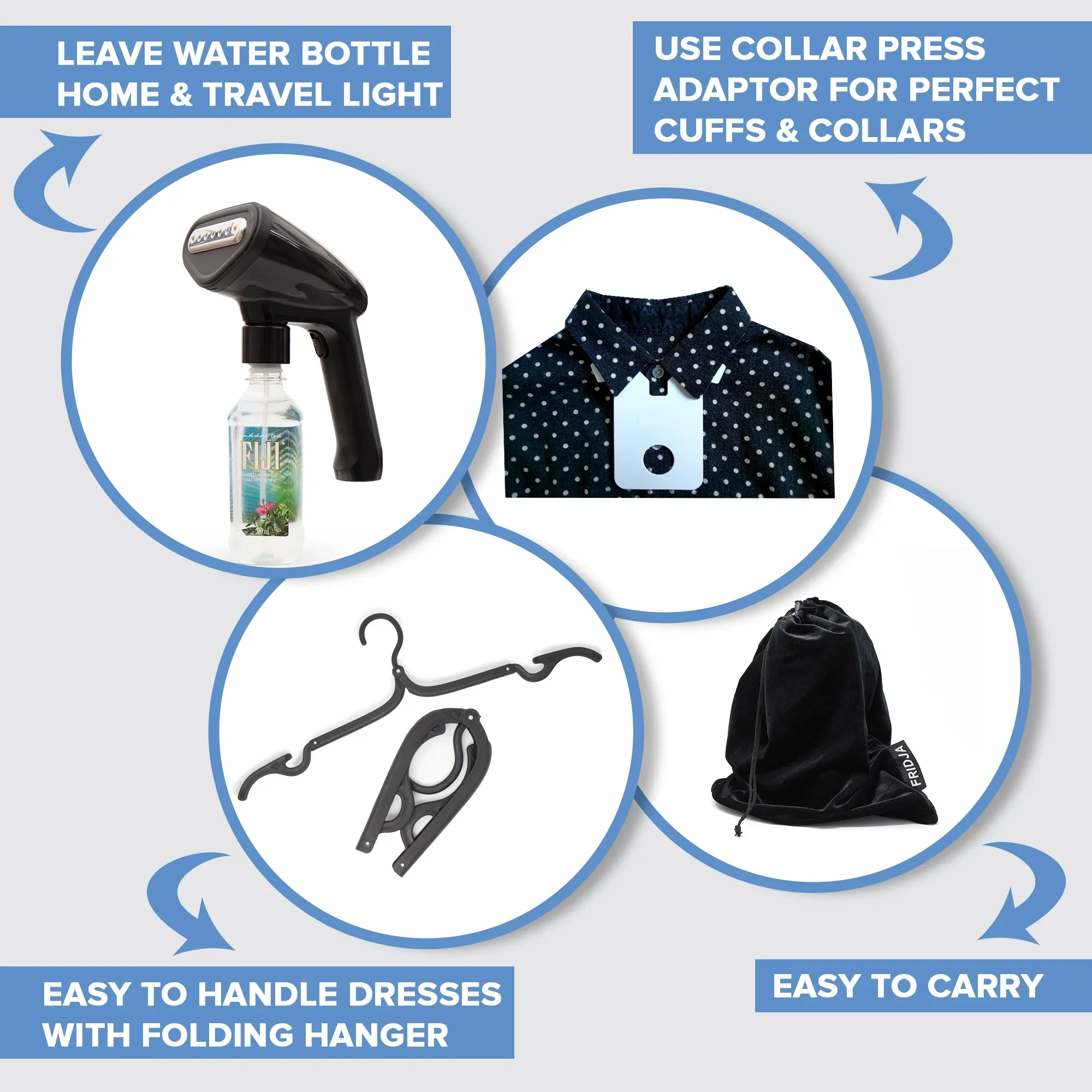 Fridja F10 - Bærbar tøjdamper