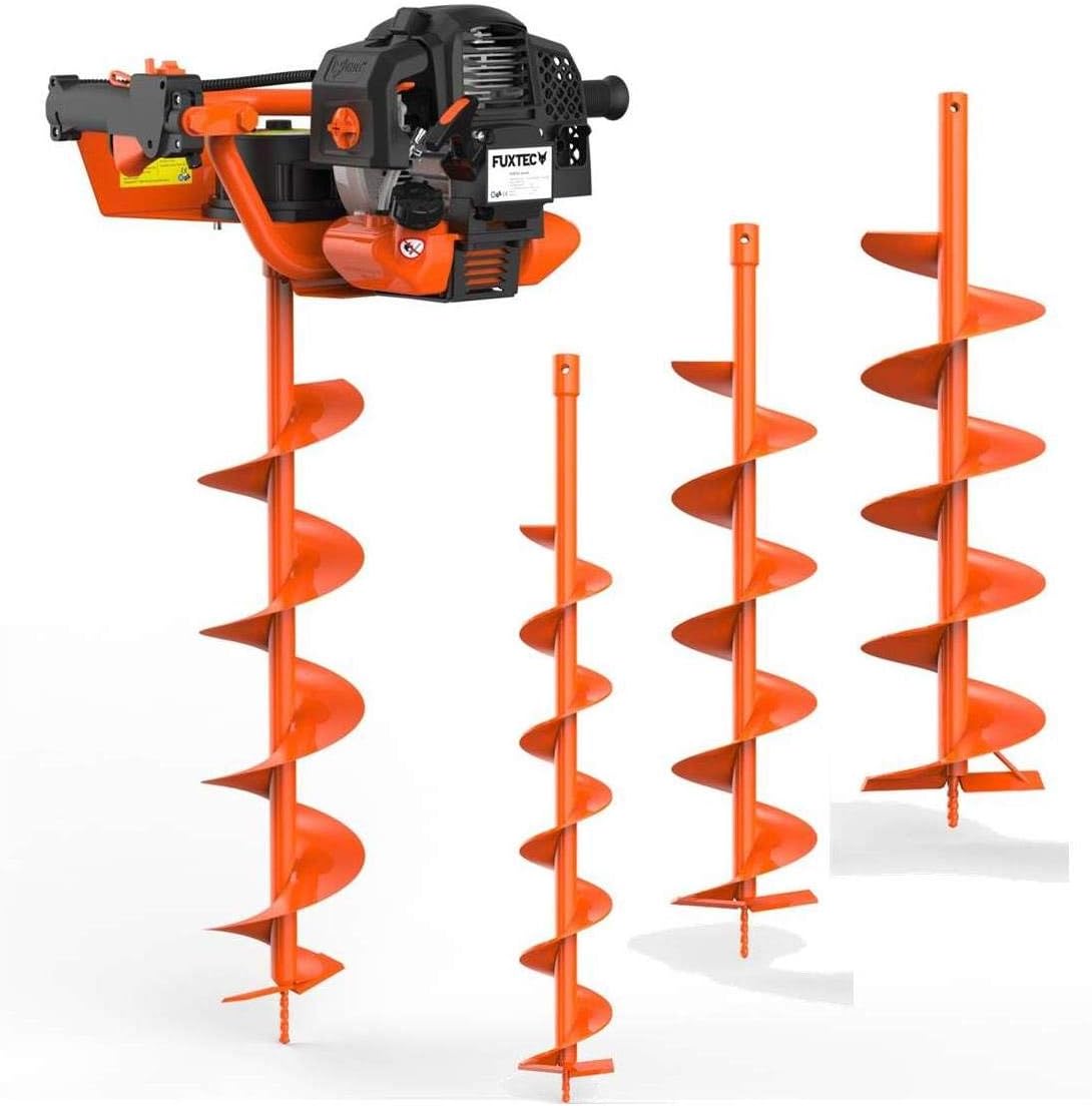 FUXTEC FX-EB152-3HP 52CC Benzin-Bohrmaschine mit 3 Bohrern 100/150/200 mm