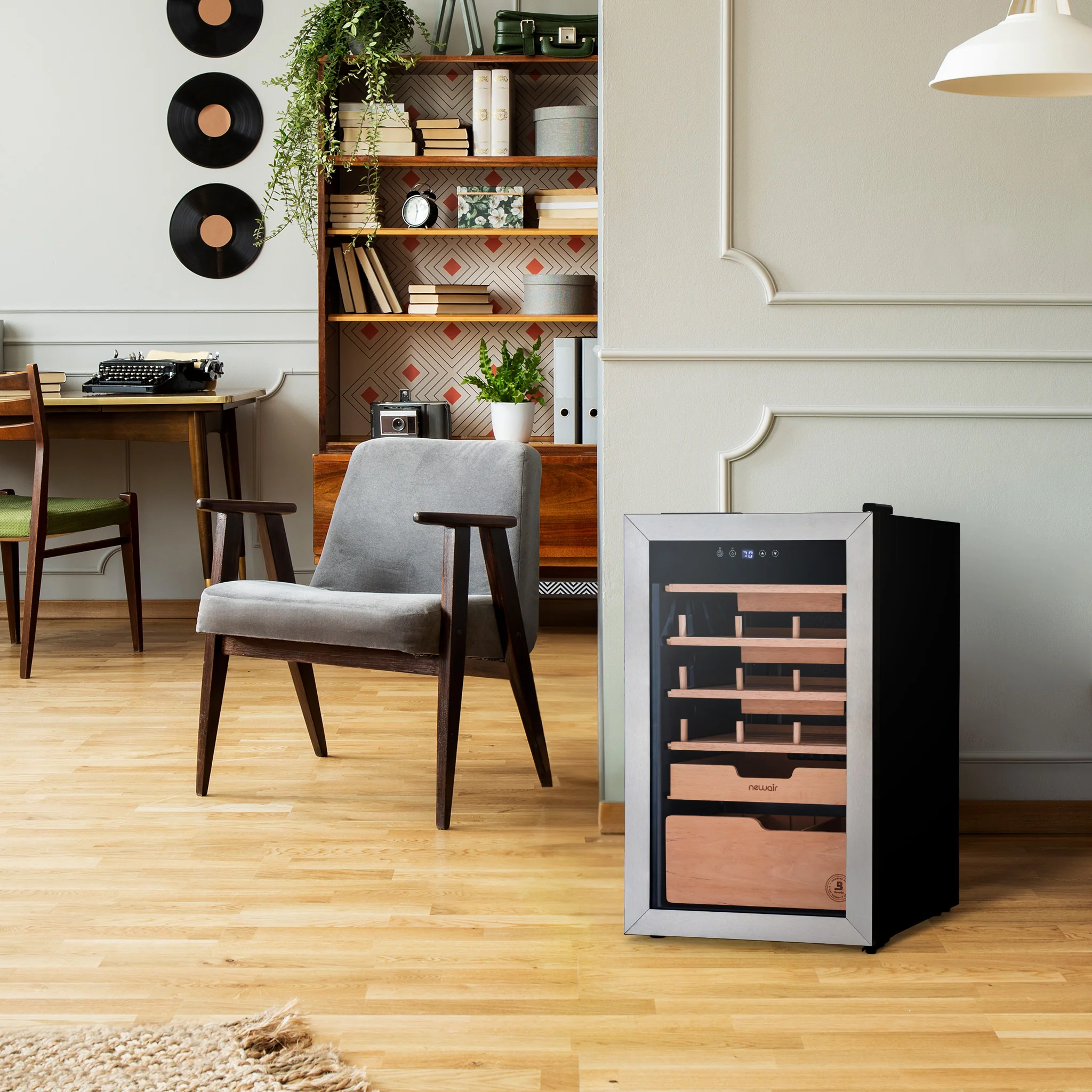 Humidificateur électrique pour cigares Newair® x Boveda 2025 – Capacité de 500 cigares