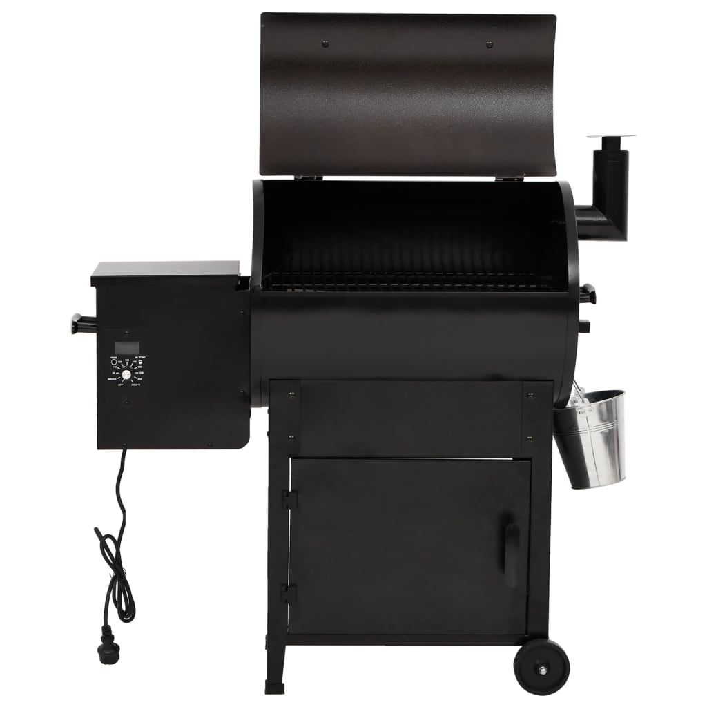 Pelletgrill mit Kamin, Schwarzguss, 104 cm, Vidaxl