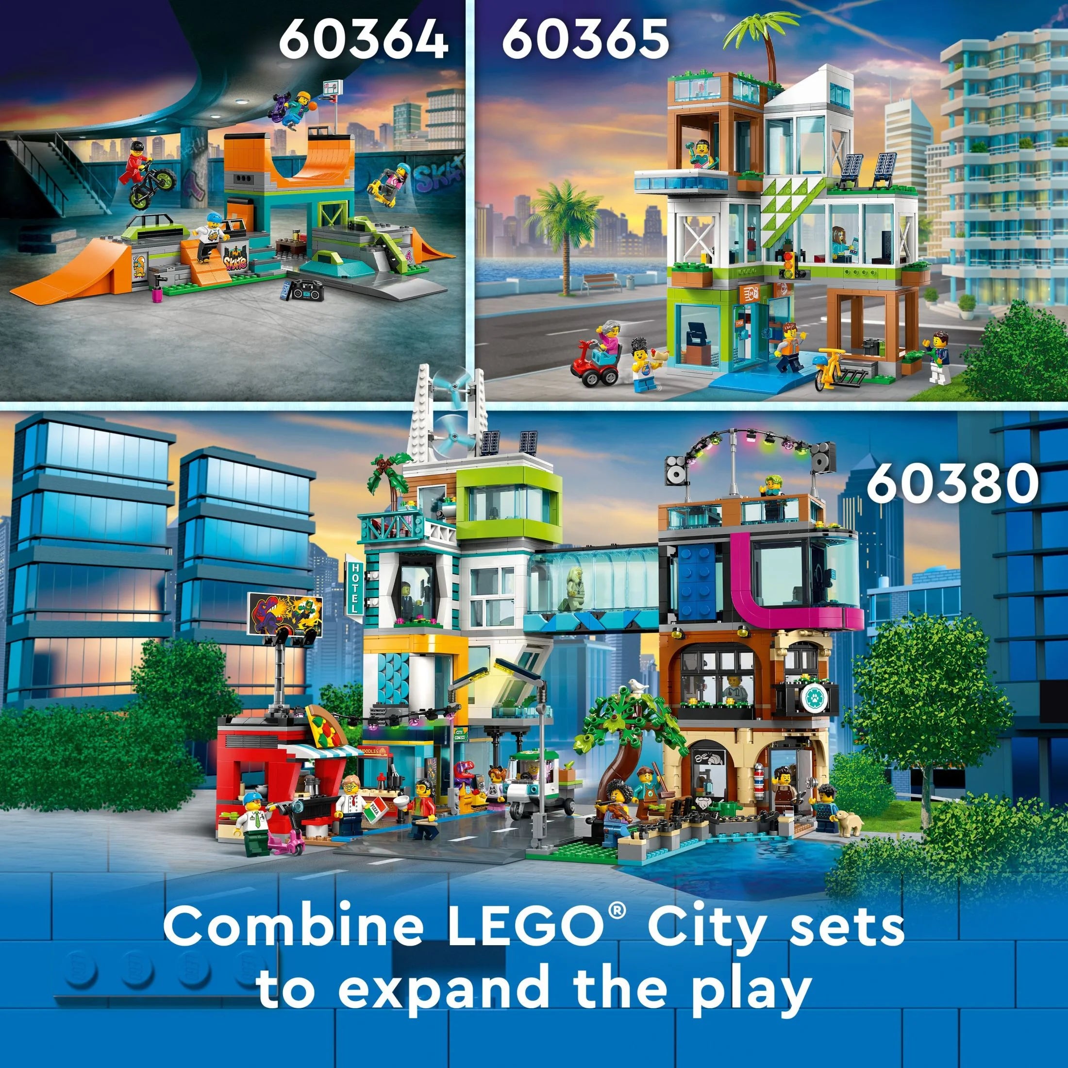 LEGO City Ski- und Kletterzentrum 60366 Bauset, 3-stöckiges Gebäude mit Skipiste, 8 Minifiguren und 2 Tierfiguren für fantasievolles Winterspiel, tolle Geschenkidee für Kinder und Skifans