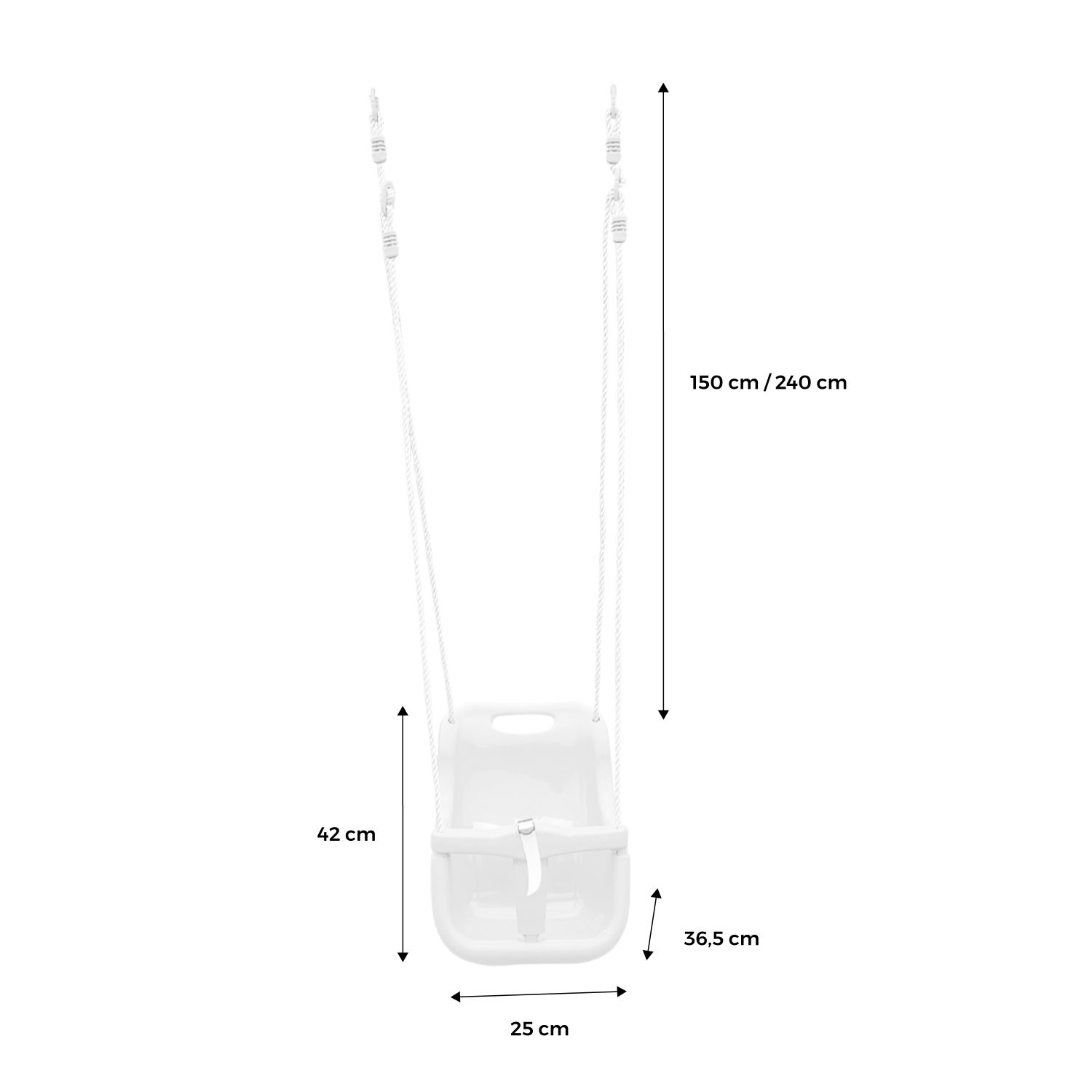 Schaukelsitz für Schaukeln, 2/2,5 m, Grün