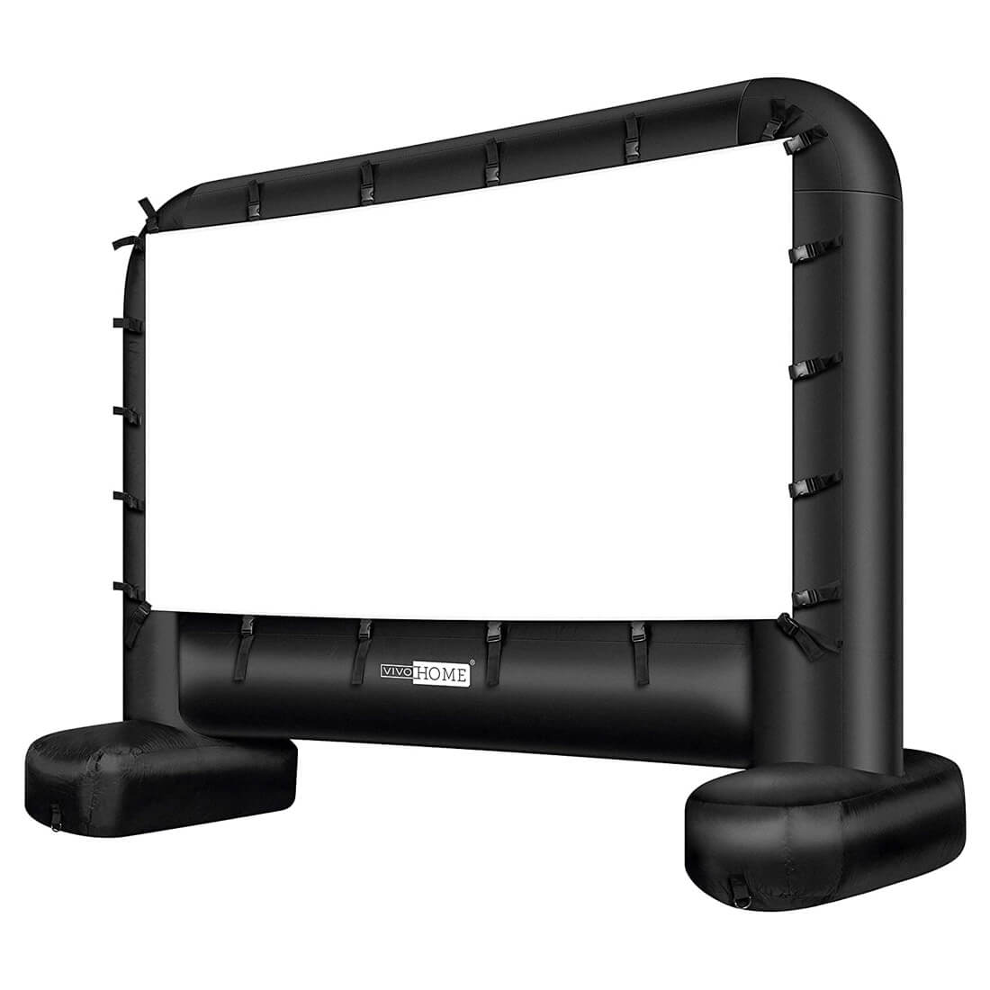 Mega oppustelig filmlærred 14-17 fod til front- og bagprojektion