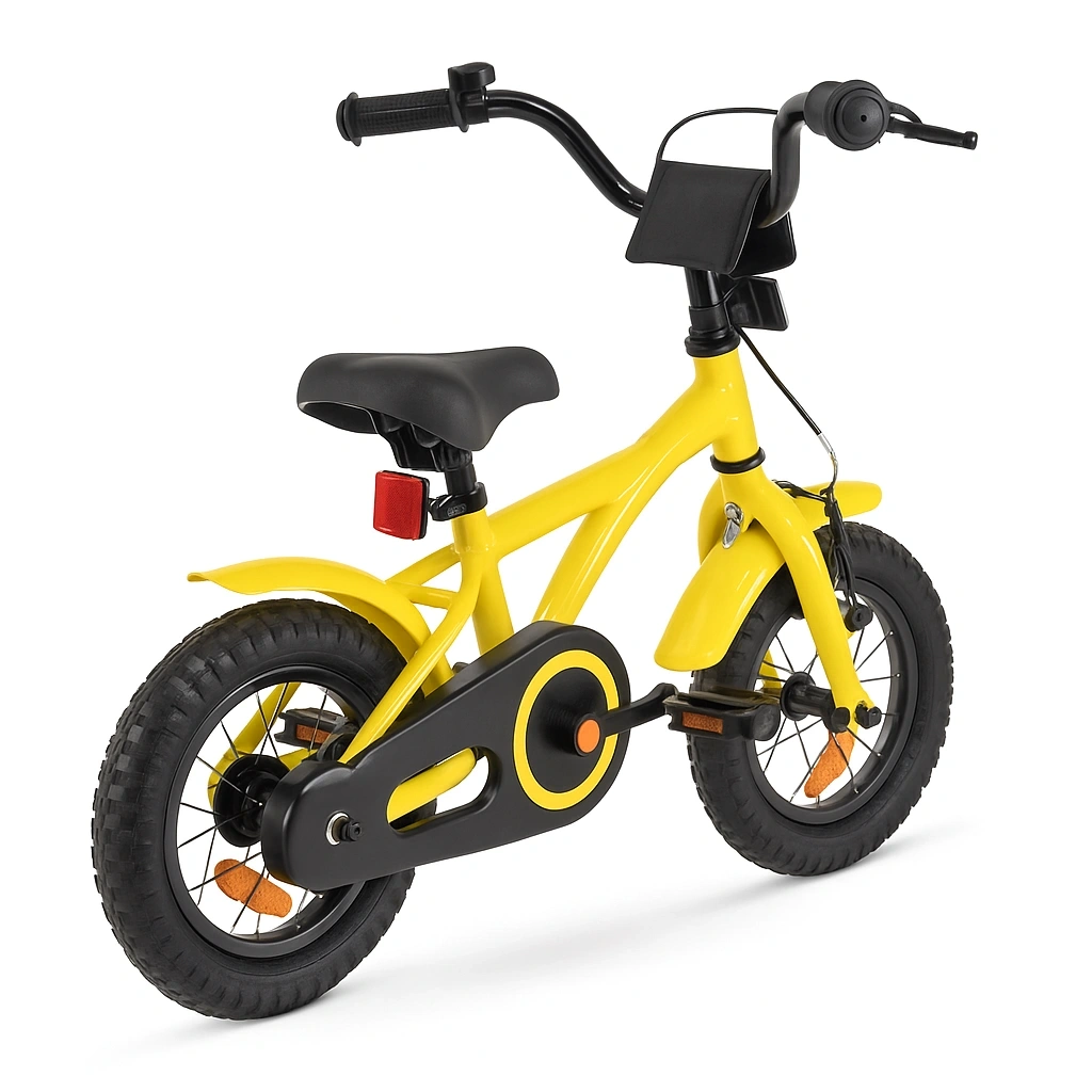 Vélo enfant en acier jaune, 2 roues, vélo de ville - KJXhOYyy87vI