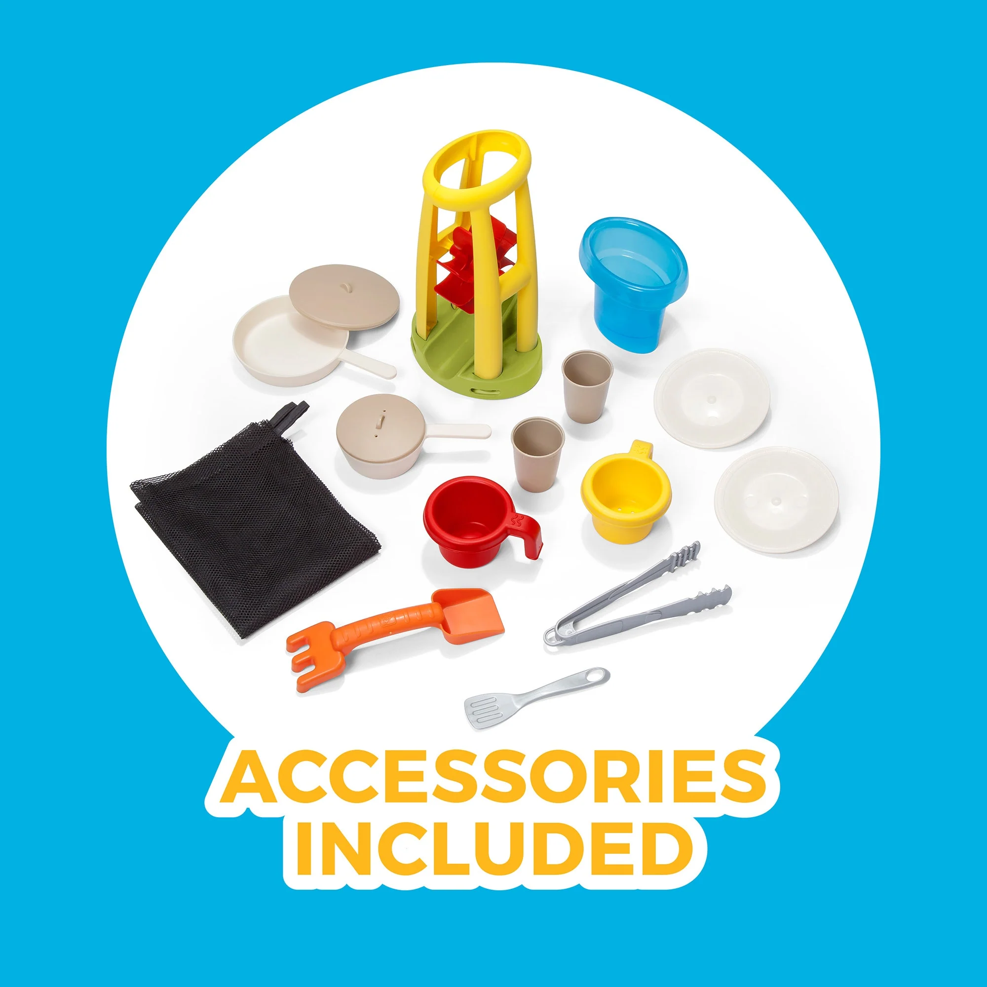 Alt-i-en-legeplads med overdækning™ – Udendørs legeområde med grillzone og sand- og vandstation