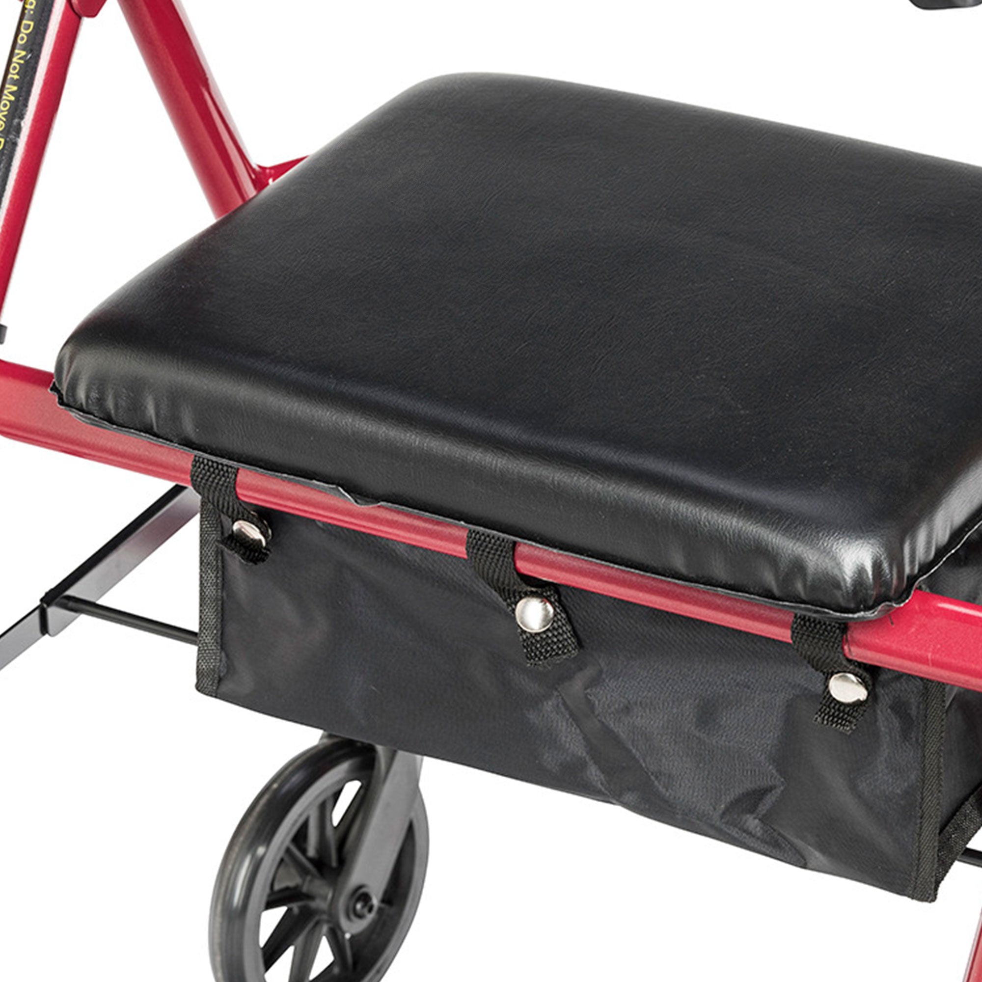 Déambulateur en aluminium réglable en hauteur avec roues de 15 cm, rouge – Drive Medical