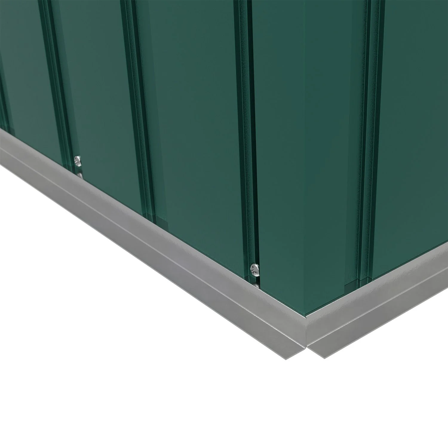 Abri de jardin en métal vert foncé 2025, modèle M avec toit incliné