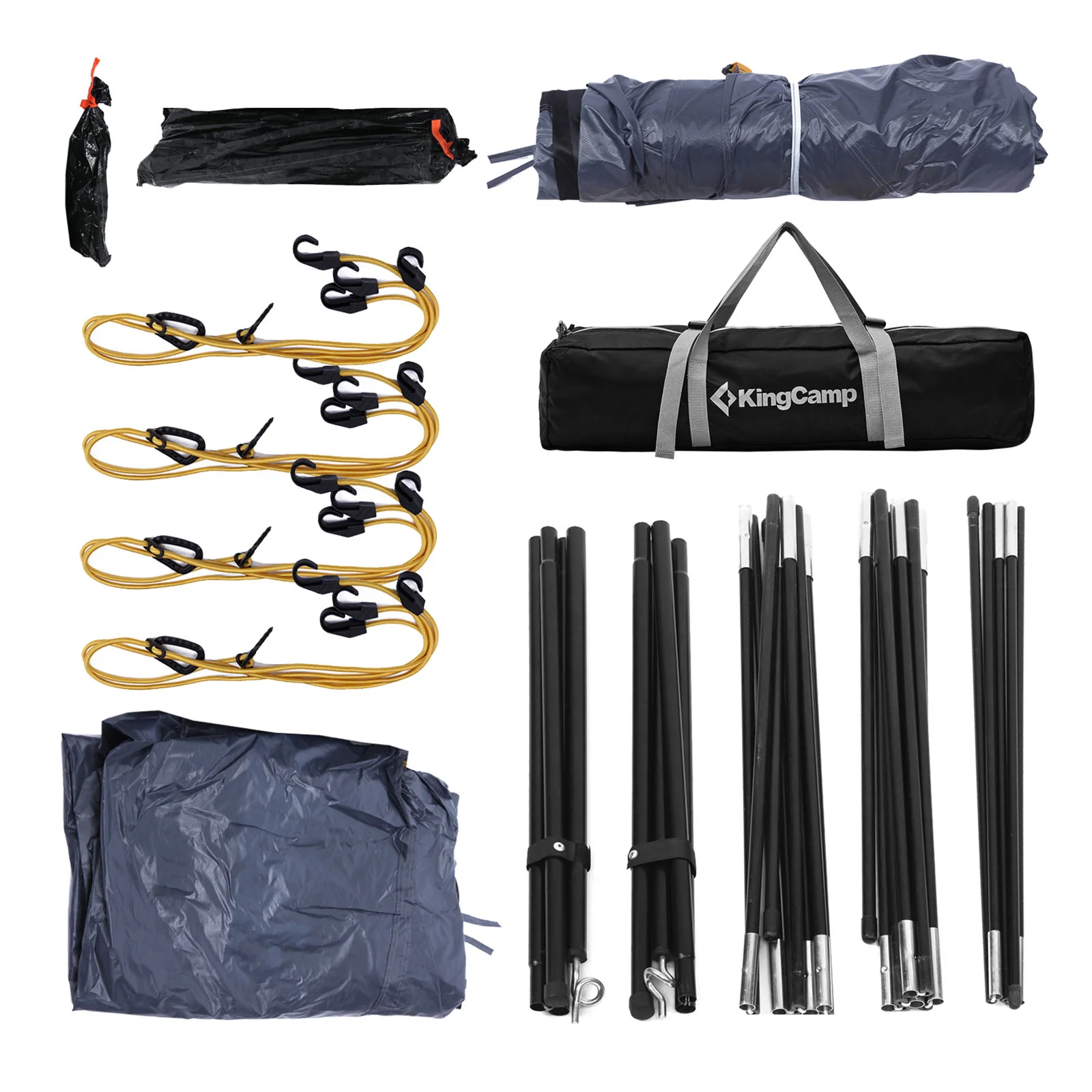 KingCamp Compass Plus 2025 – Multifunktionales Fahrzeugverdeck mit wasser- und winddichtem Sichtschutz. 4 Stützstangen. Vielseitig einsetzbar und kompakt zu transportieren.