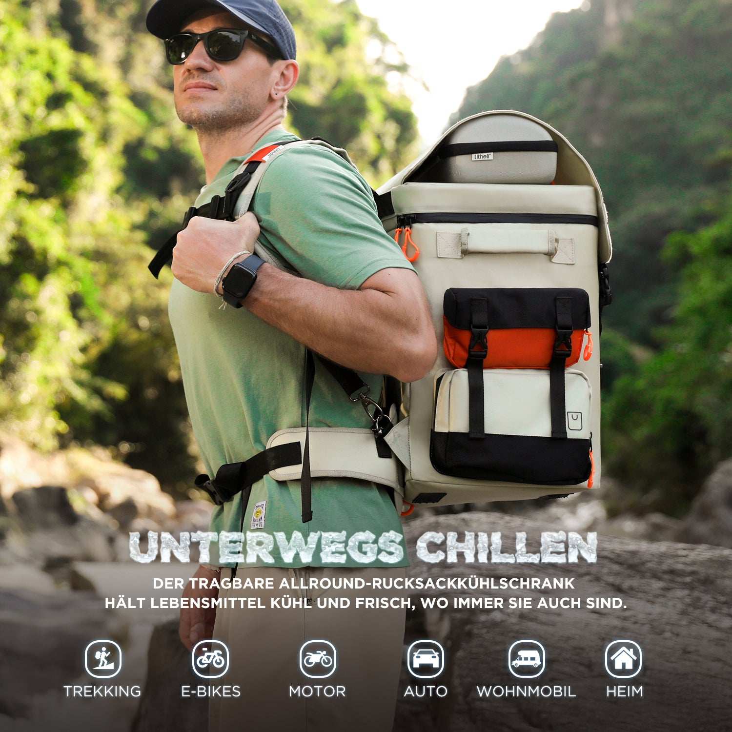 2025 Litheli FrozenPack – Tragbare Kühlbox im Rucksackformat