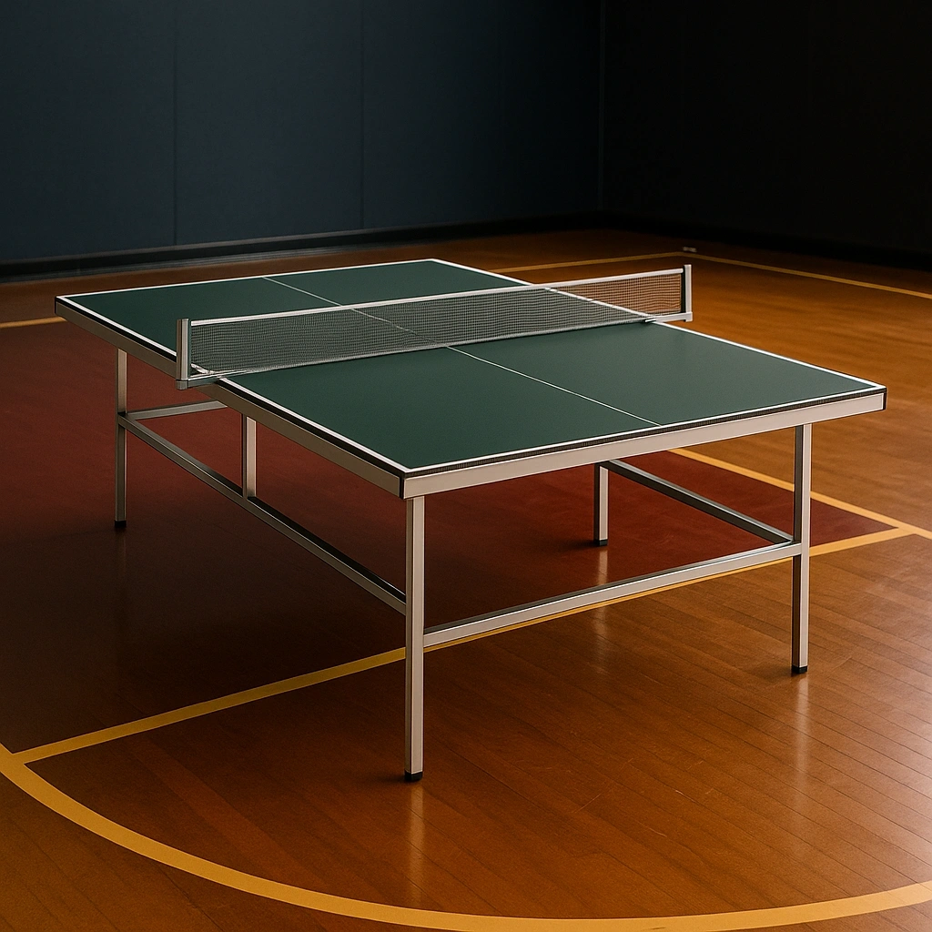 Table de ping-pong intérieure/extérieure en acier vert 274 x 152,5 x 76 cm - ZiOylFA226uF