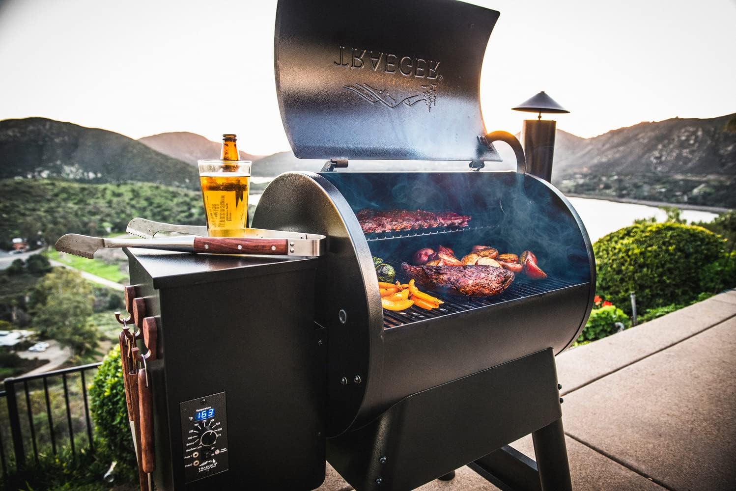 Traeger Pro 22 Elektrischer Pelletgrill und Smoker, Bronze