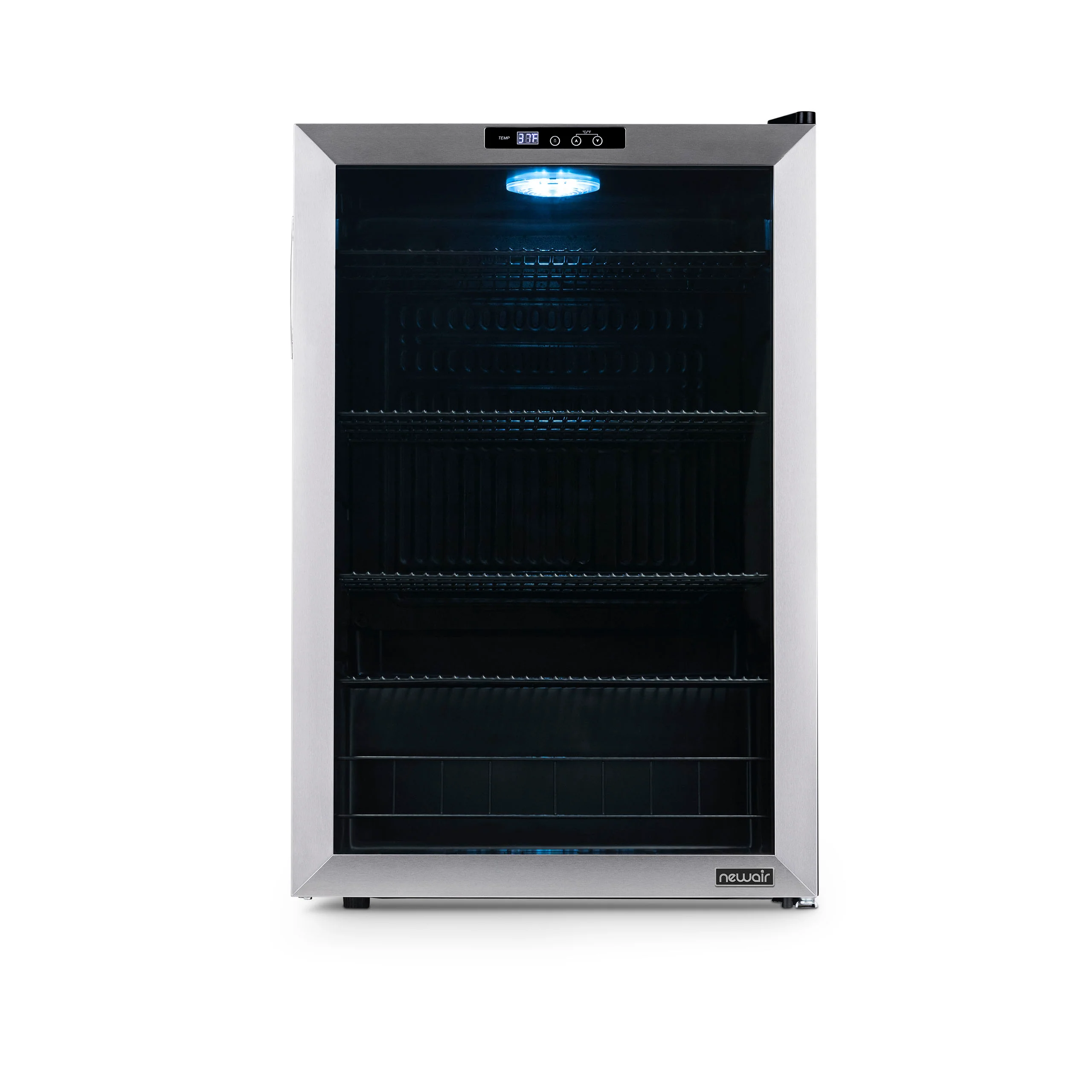 2025 Newair® Fritstående drikkevarekøleskab i rustfrit stål – 160 dåser – 21,3