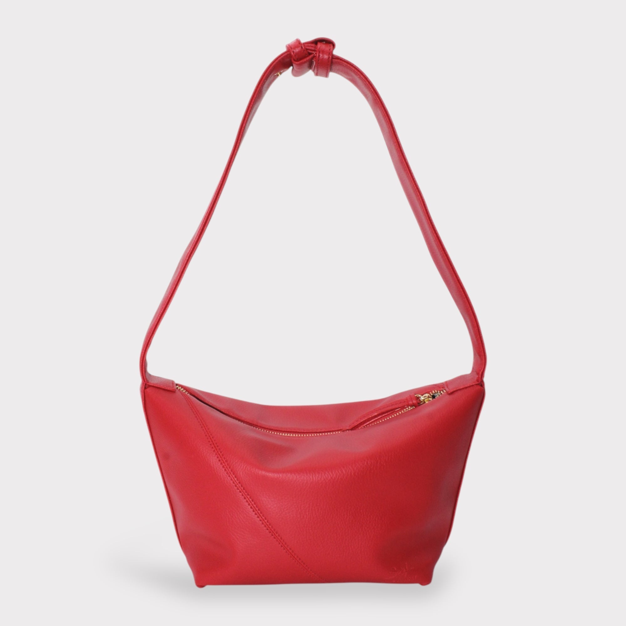 Evy - Vegan Cactus Leather Shoulder Bag - Red