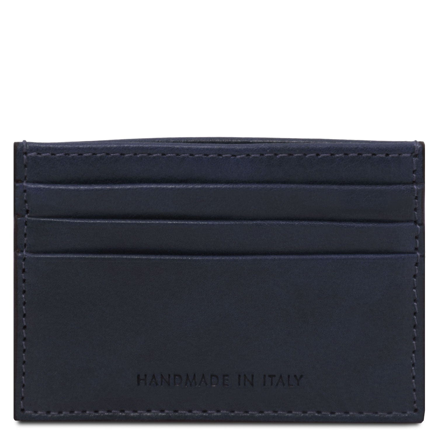 Leather card holder - 6 cards, smooth full-grain leather | TL142471