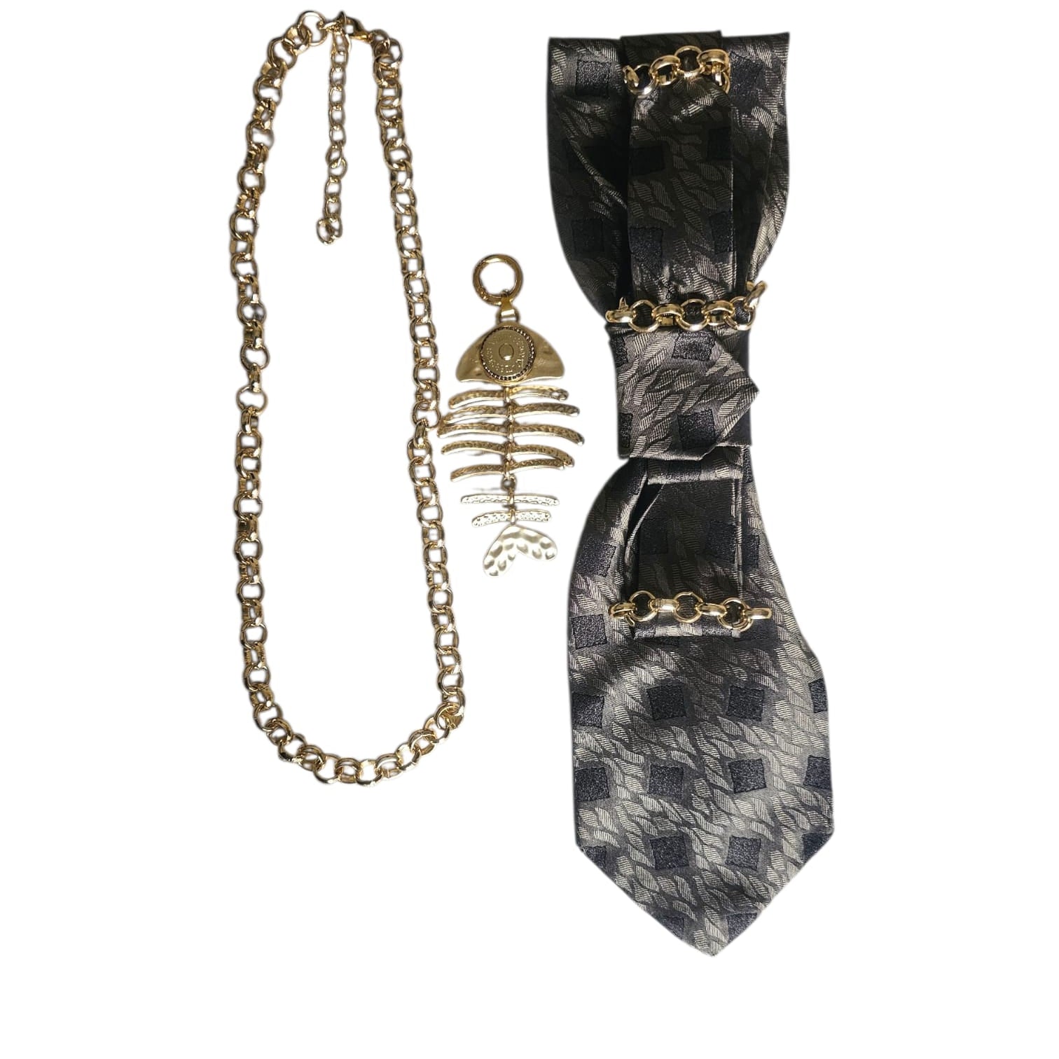 Mystic Fish Gold 4-in-1 Jeweled Tie