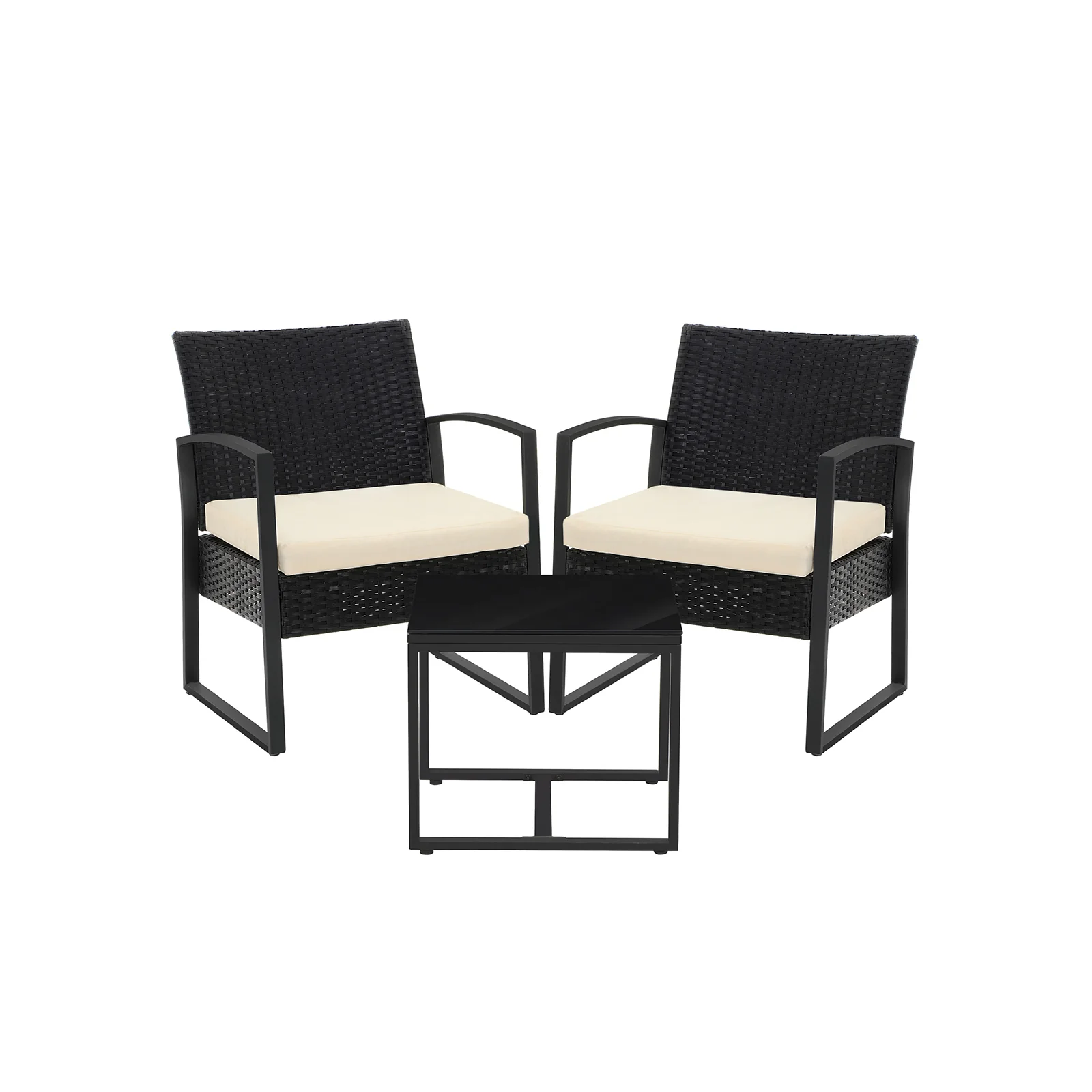 2025 3-teiliges Gartenmöbelset aus Polyrattan