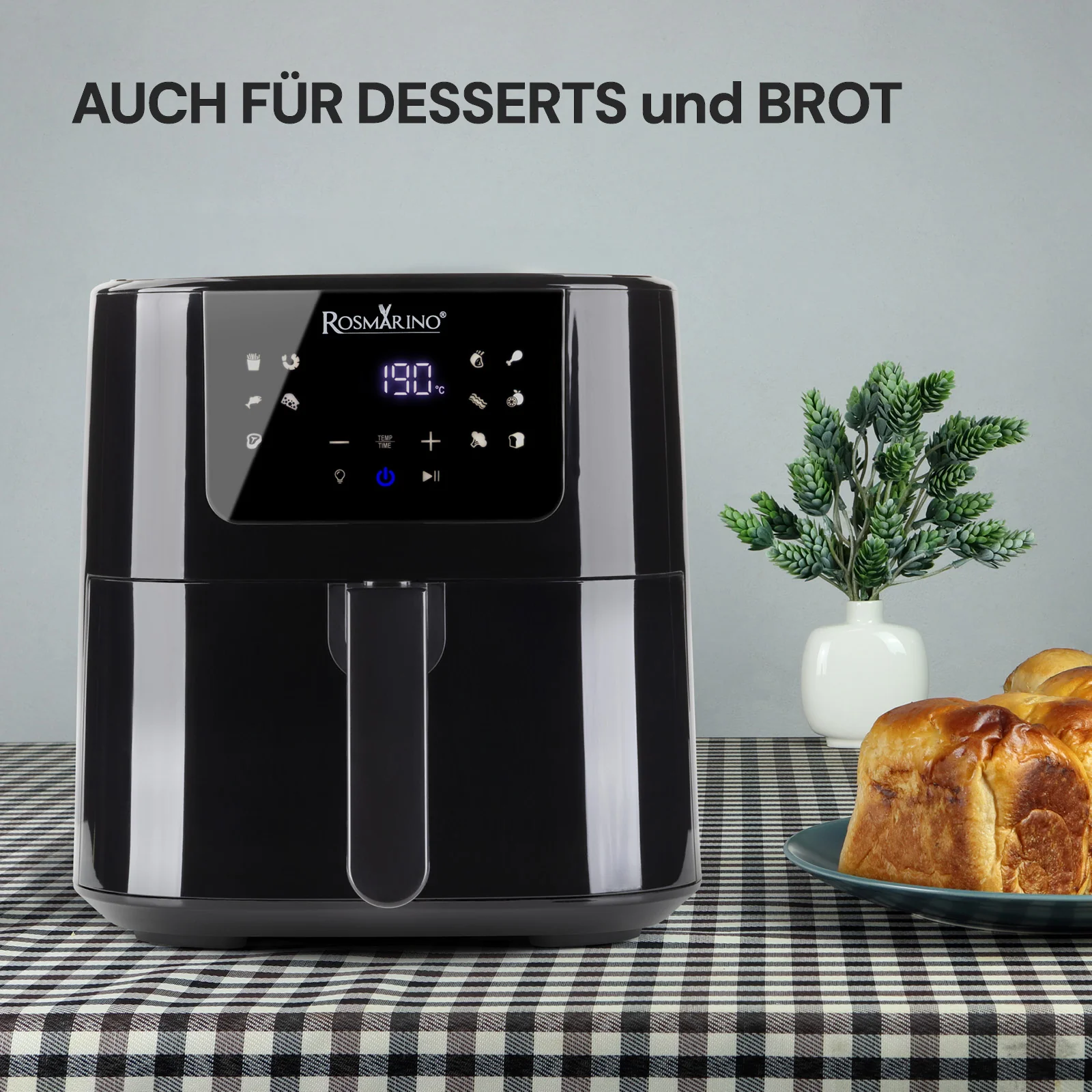 Rosmarino Infinity Vision XL Heißluftfritteuse (Modelljahr 2025) – 5 l