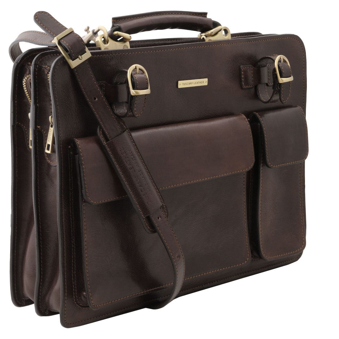Venezia - 2 compartment leather briefcase | TL141268