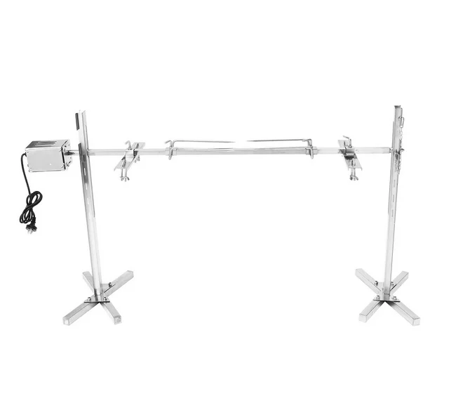 Broche rotative INTSUPERMAI en acier inoxydable avec trépied, moteur électrique et capacité de 40 kg pour l'agneau
