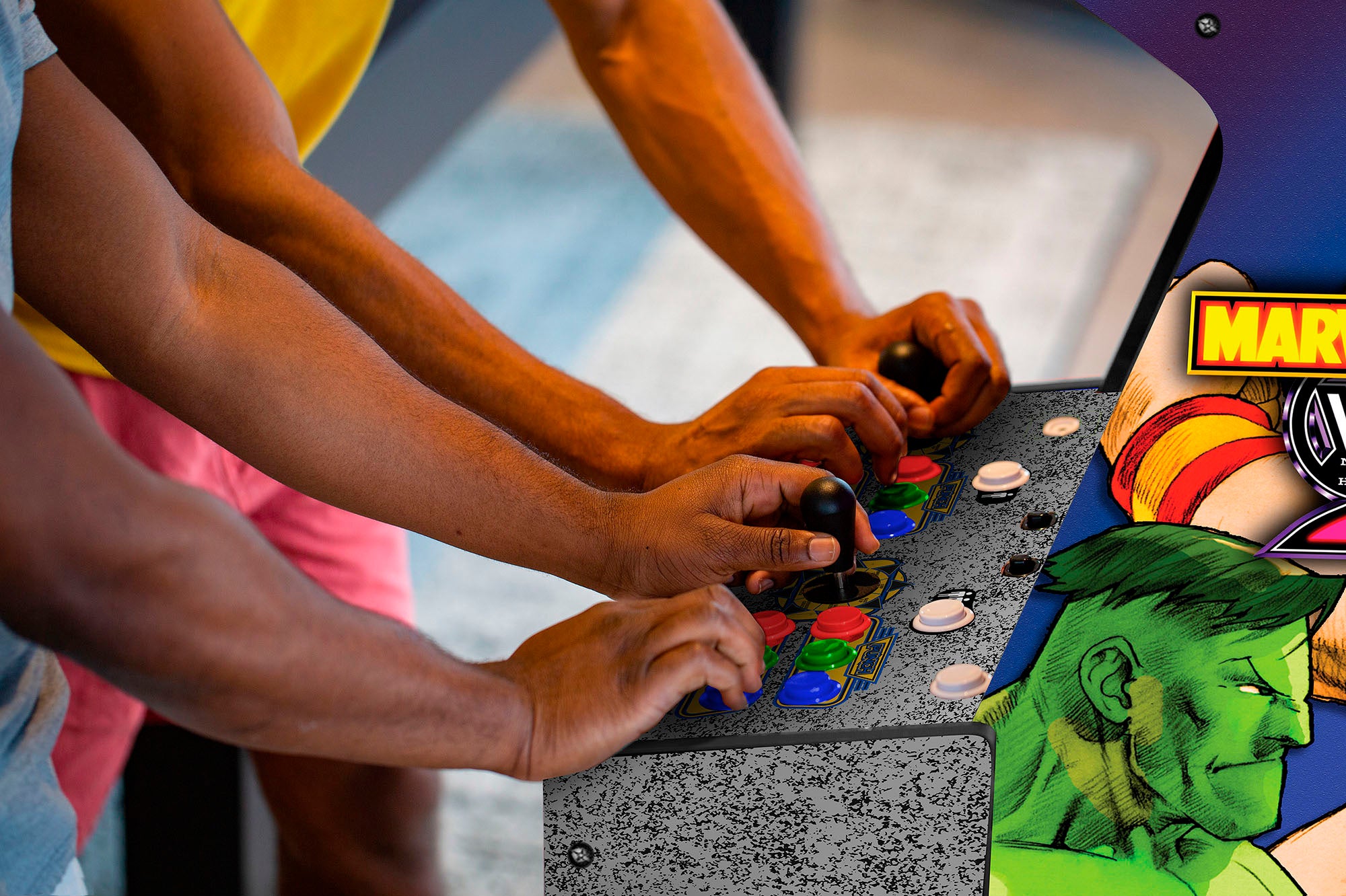 Arcade1Up – Borne d'arcade Marvel Vs Capcom 2 avec chapiteau lumineux