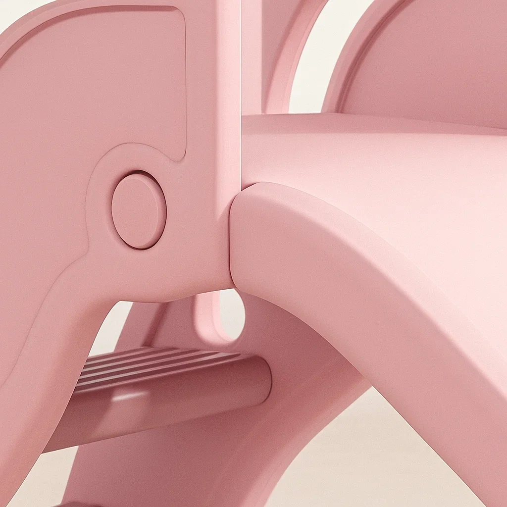 Toboggan rose 145 x 38 x 70 cm pour enfants de 2 à 6 ans, pliable - uGtvikTH79CH