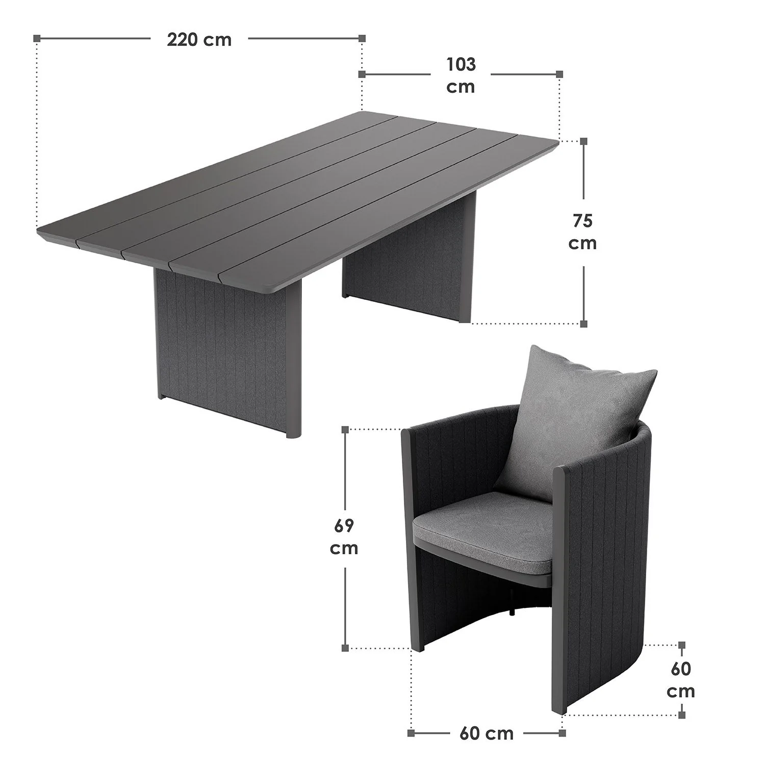 Ensemble de jardin Costa Luna 2025