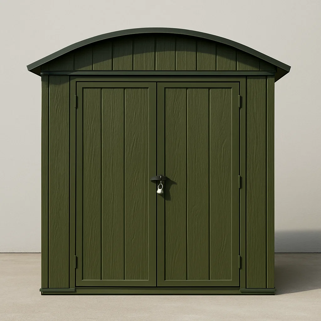 Abri de jardin en résine verte, 180 x 150 x 200 cm rKSAHmg190Lv