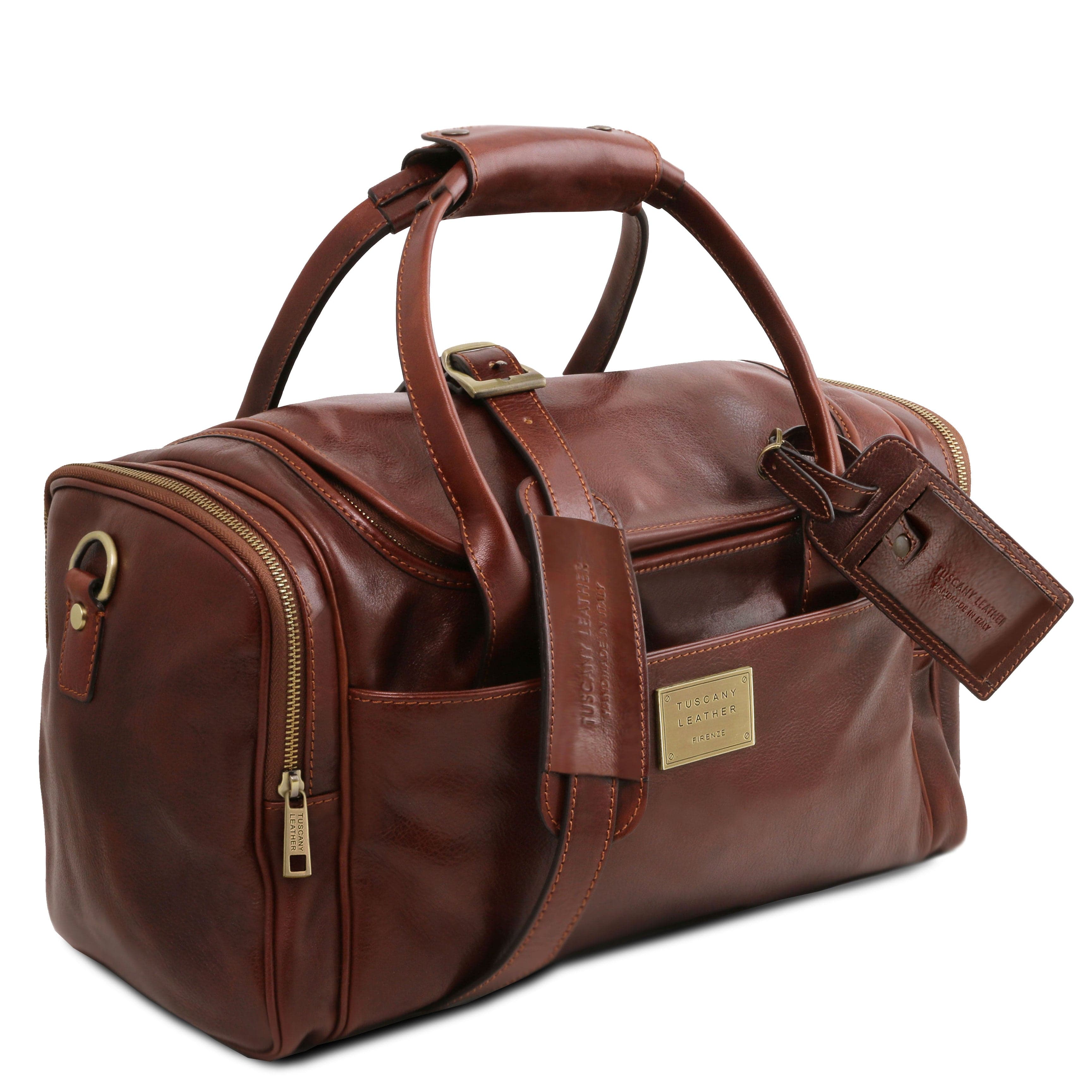 TL Voyager - Travel leather bag with side pockets | TL142141