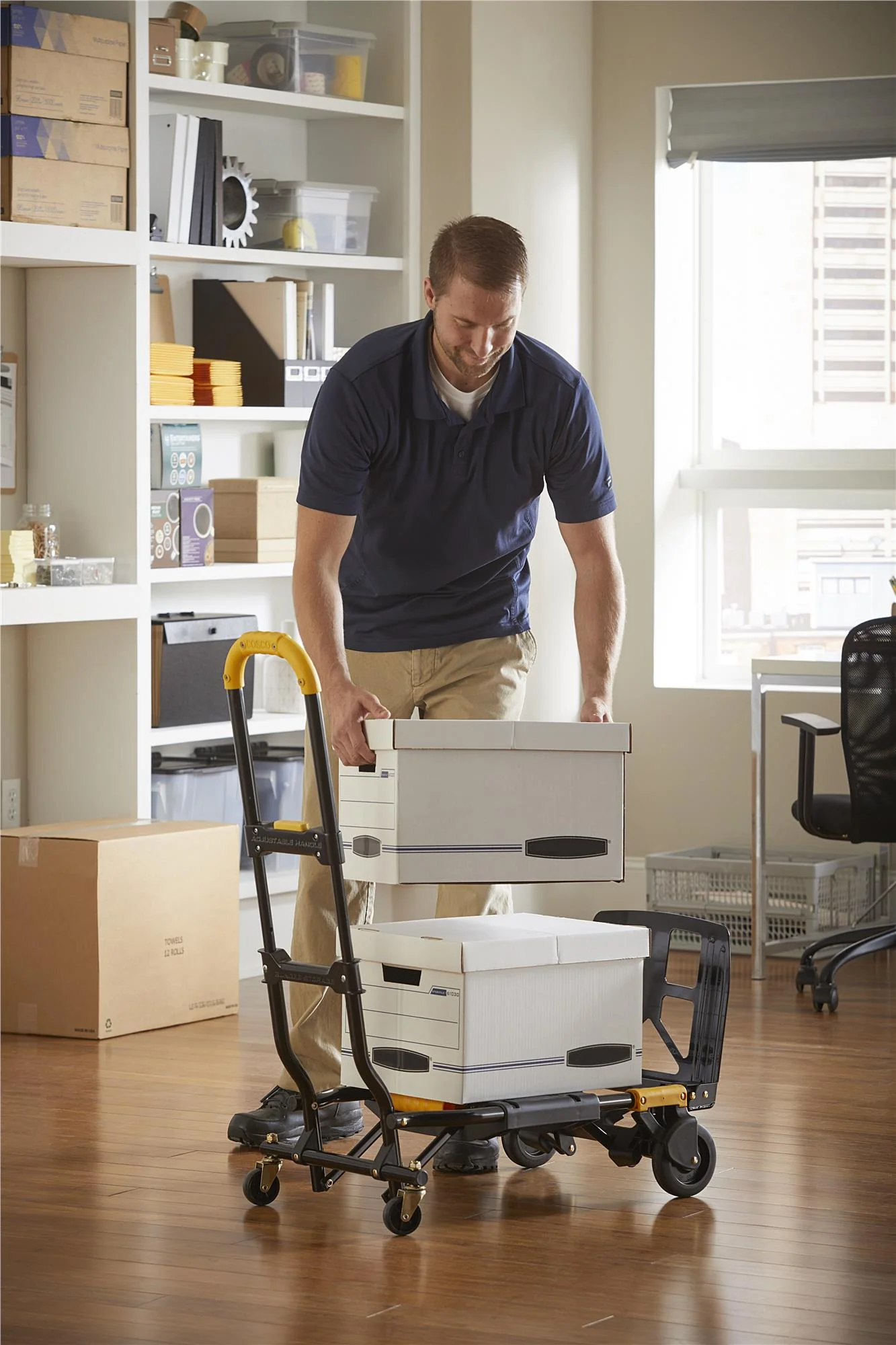 Appareil pliable 2 en 1 avec poignée télescopique