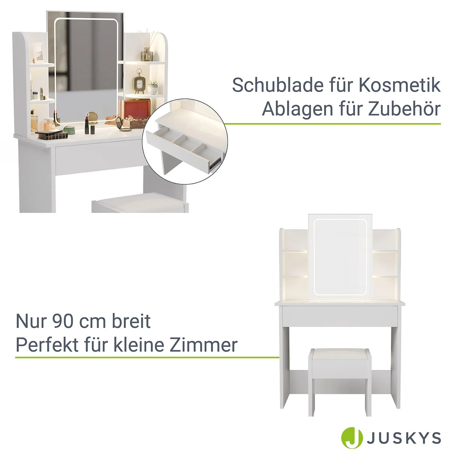 Zoey Schminktisch 2025 mit Melly Hocker