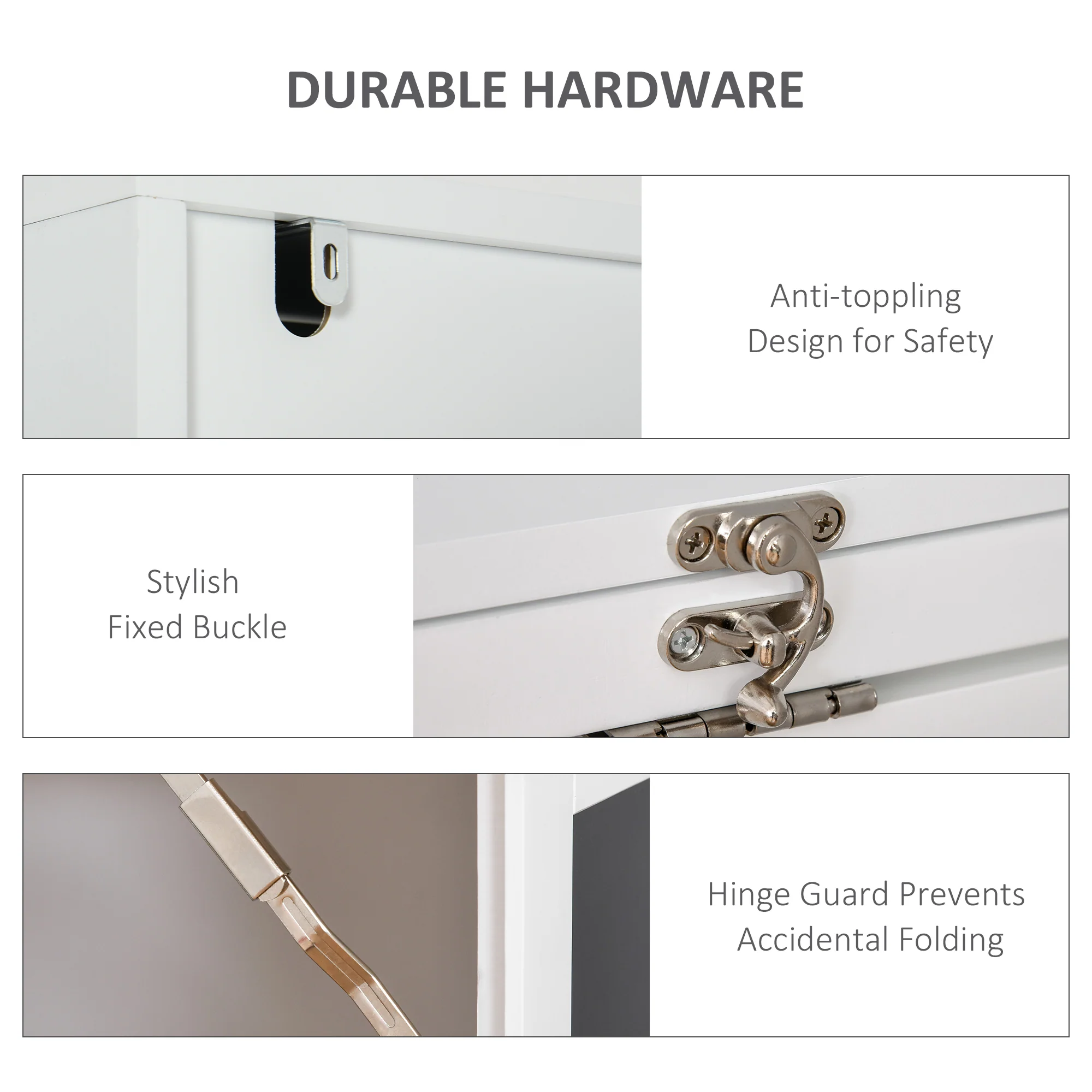 Wandmontierter Computertisch – Klappbarer Schreibtisch mit Whiteboard und Regal. Weiß