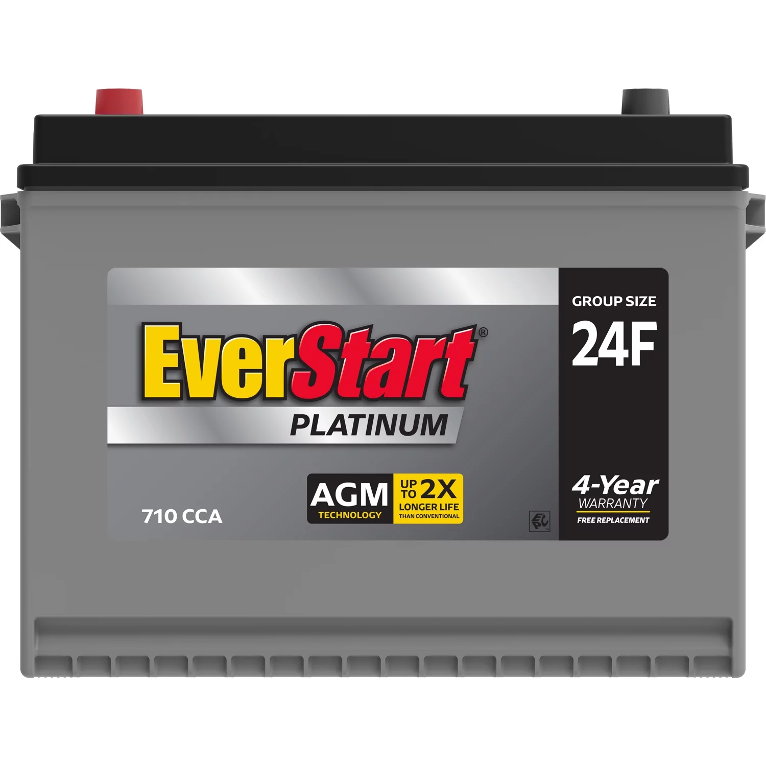 2025 EverStart Platinum AGM bilbatteri. Gruppestørrelse 24F. 12 volt. 750 CCA