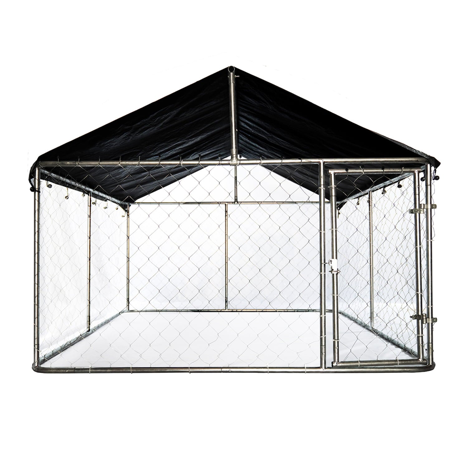 Enclos extérieur Petony 2025 pour chiens – Cage. Parc à jeux fermé pour chiens avec grillage galvanisé haute résistance et toit imperméable et résistant aux UV.