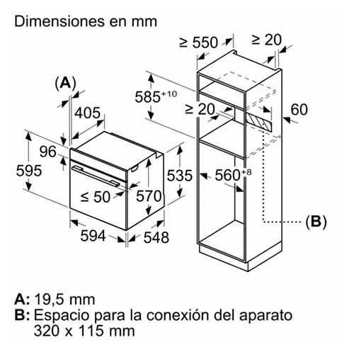 Bosch HBG578ES3 60 cm 71 l Multifunktionsbackofen mit Pyrolyse-Funktion, 3D-Heißluftfritteuse, Edelstahl, Energieeffizienzklasse A+