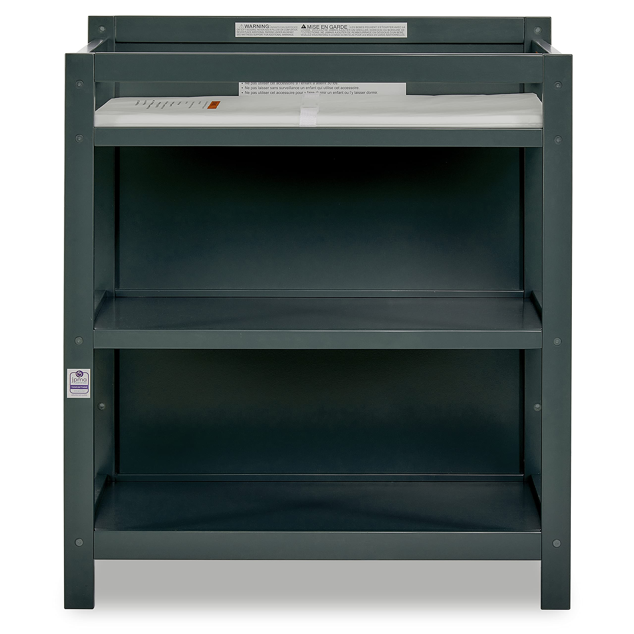 Lit bébé convertible Synergy 2025 avec table à langer. Olive