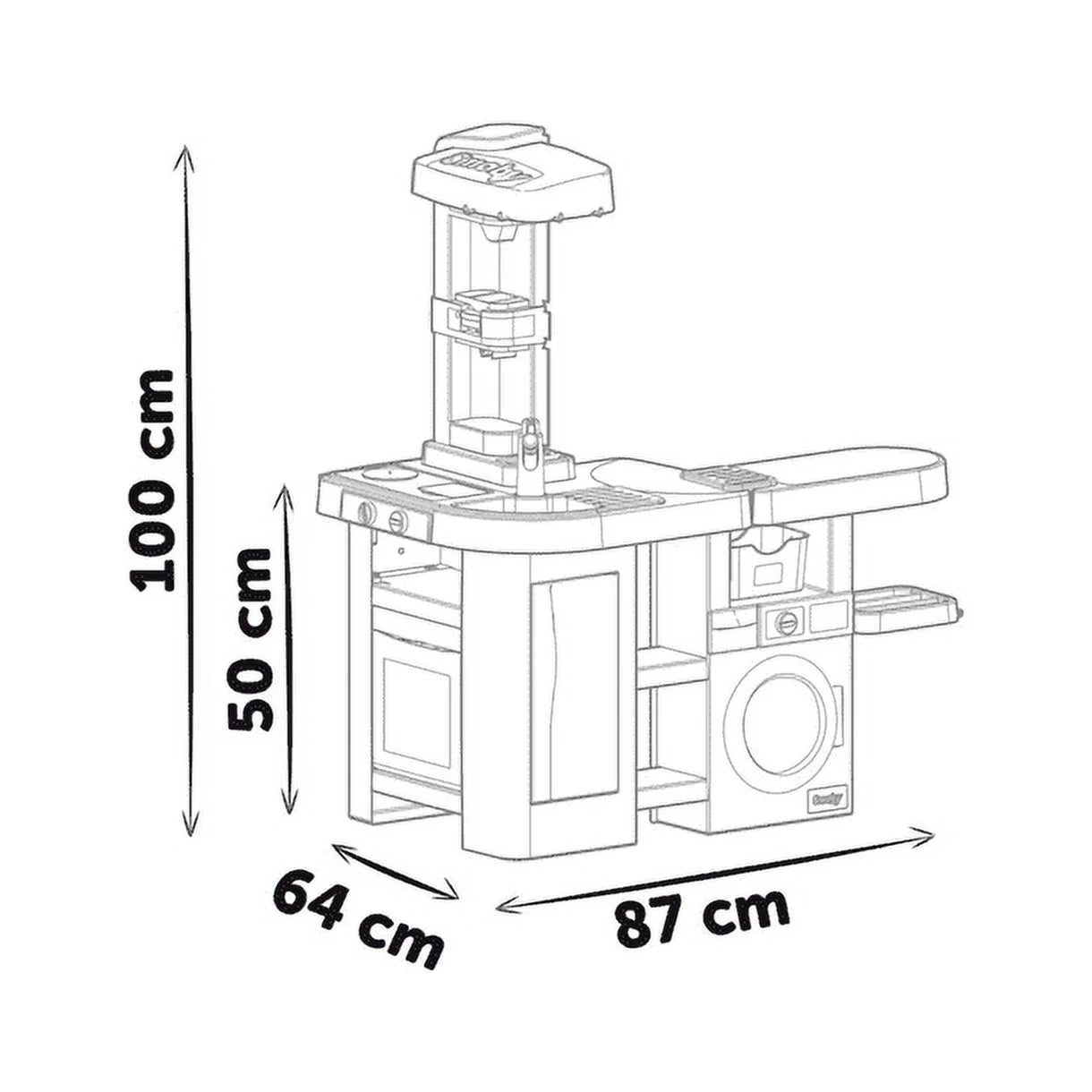 Cuisine Smoby T-fal Studio avec lave-linge 311050