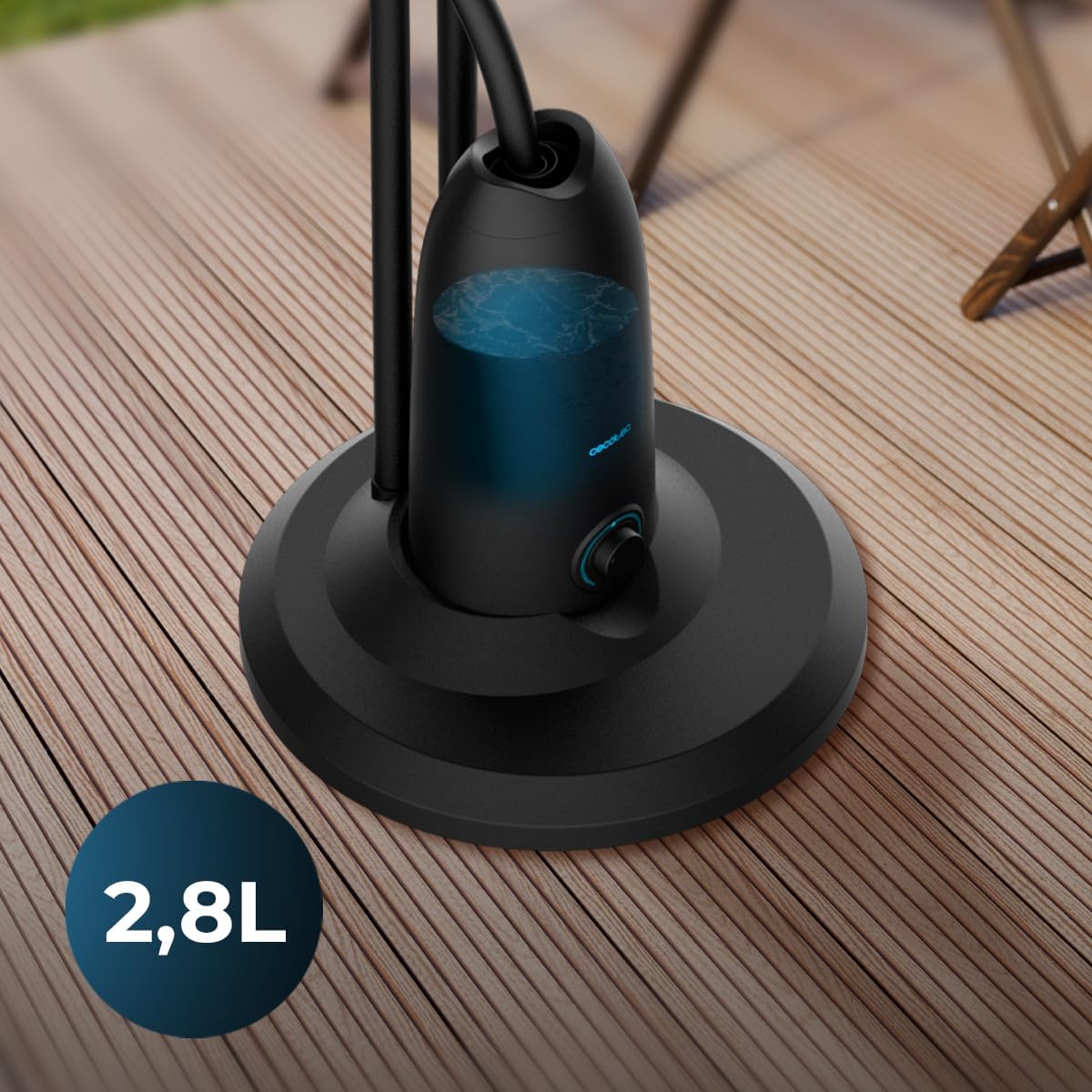 Ventilateur brumisateur d'eau douce Cecotec EnergySilence 490 avec télécommande, 90 W, diamètre 40 cm, 5 pales, réservoir 2,8 L, minuterie 7,5 h, indicateur LED et oscillation